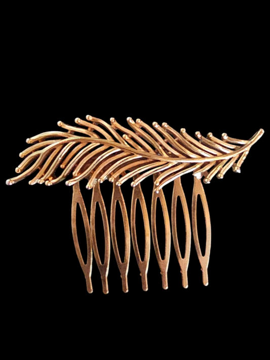 Gold Leaf Hair Comb