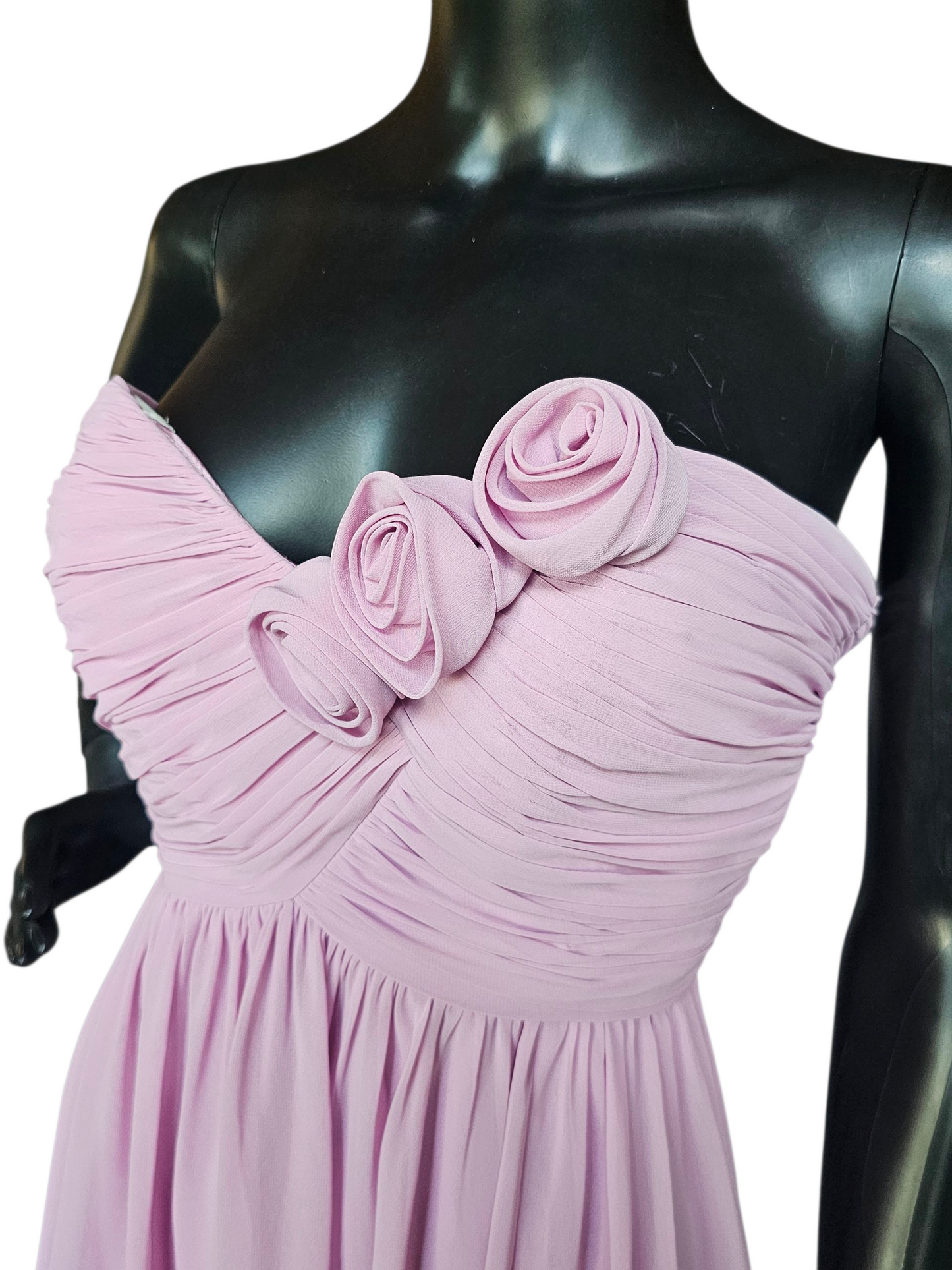 Orchid Chiffon Strapless Sweetheart Formal Dress - Alexia