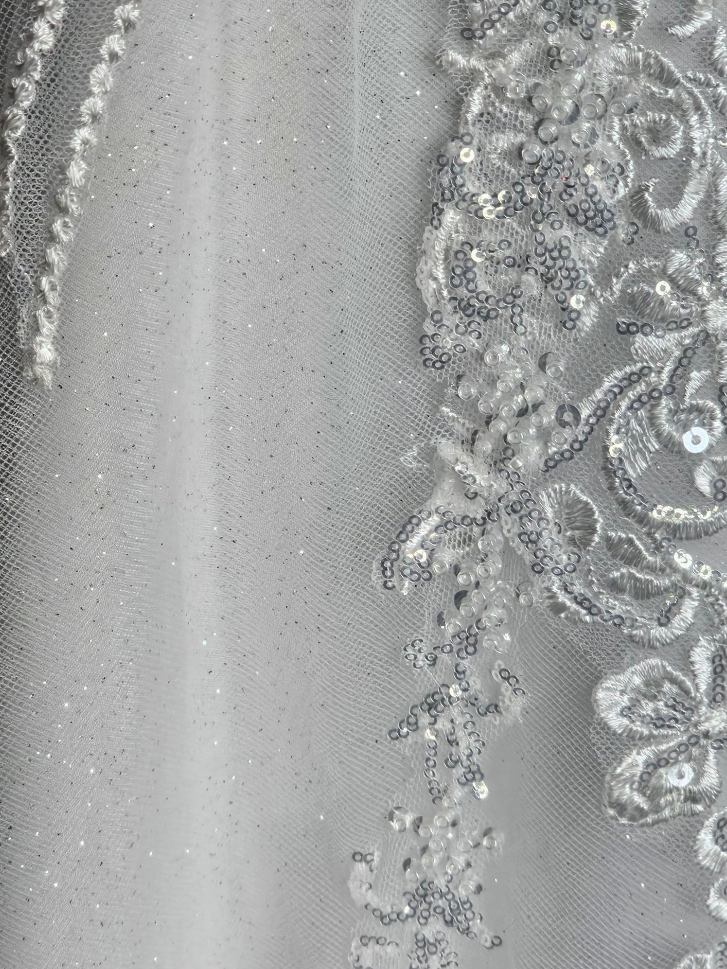 Sparkle A-Line Plunge Spaghetti Strap Wedding Gown - Oleg Cassini