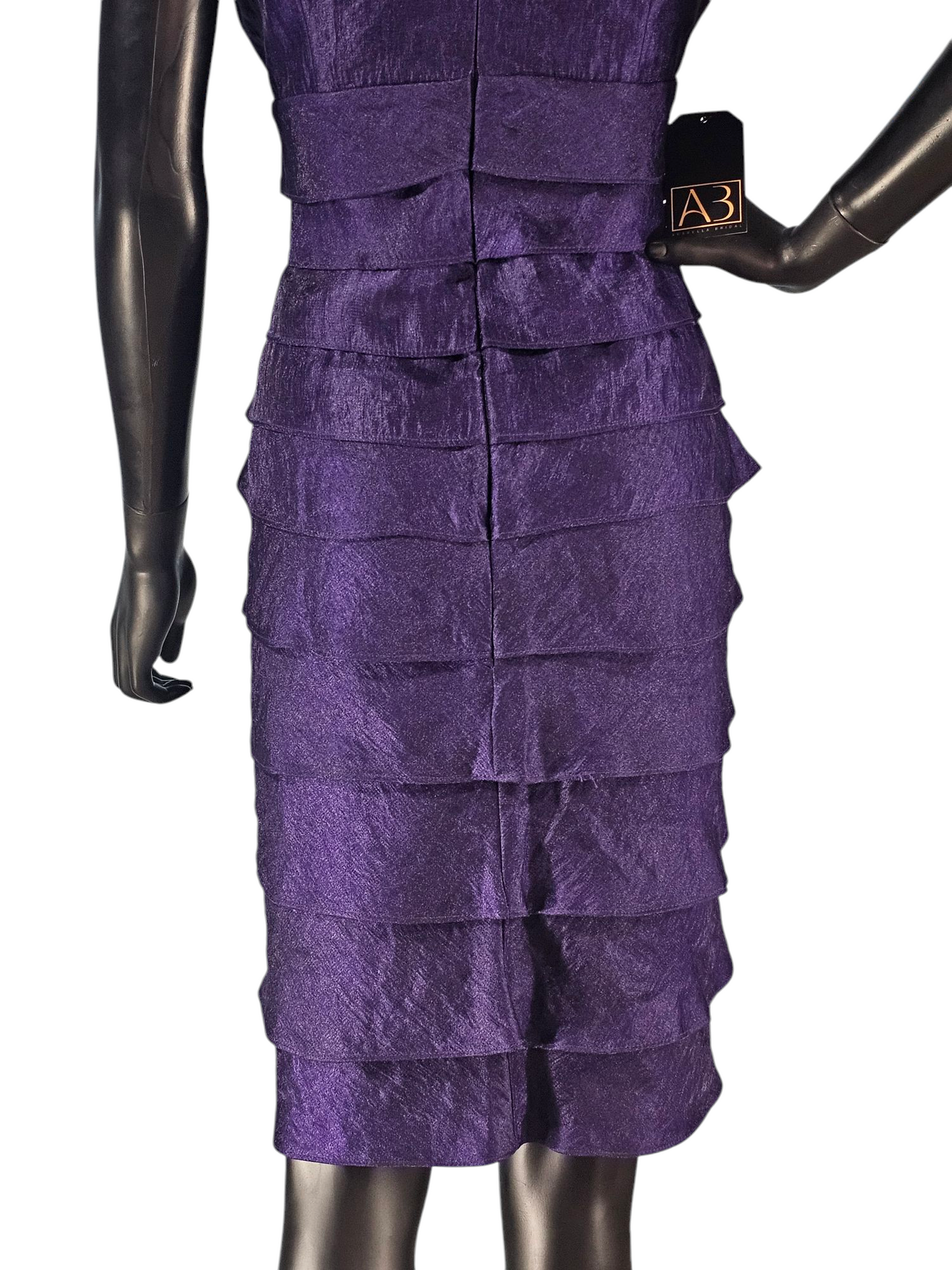 Purple Shimmer Organza Cocktail Dress - London Times