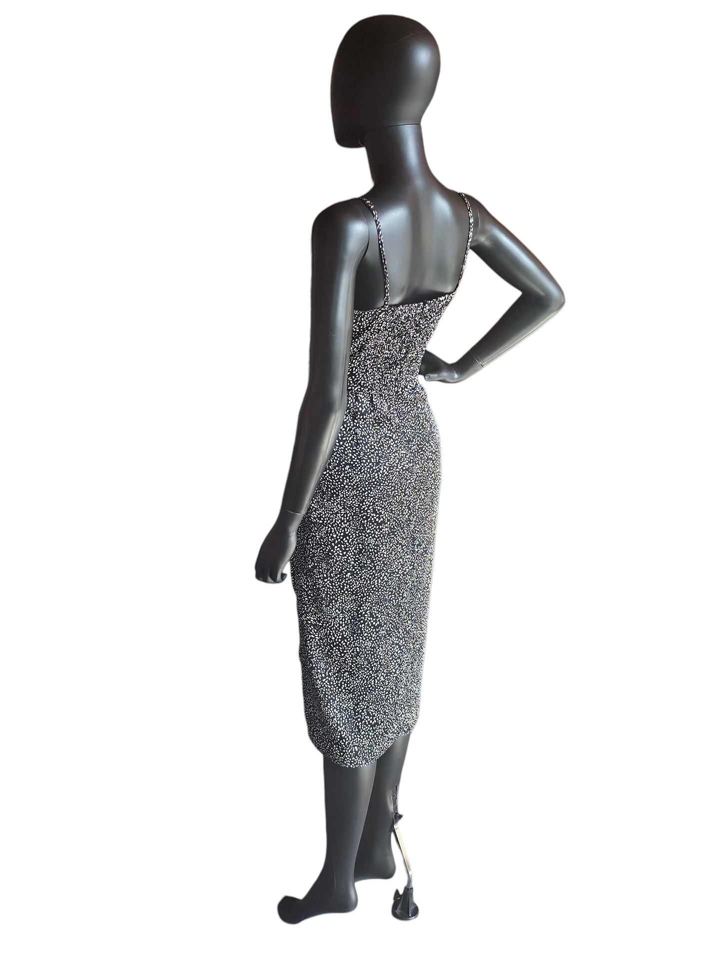 Black/White Dot Sheath Dress - Abercrombie & Fitch