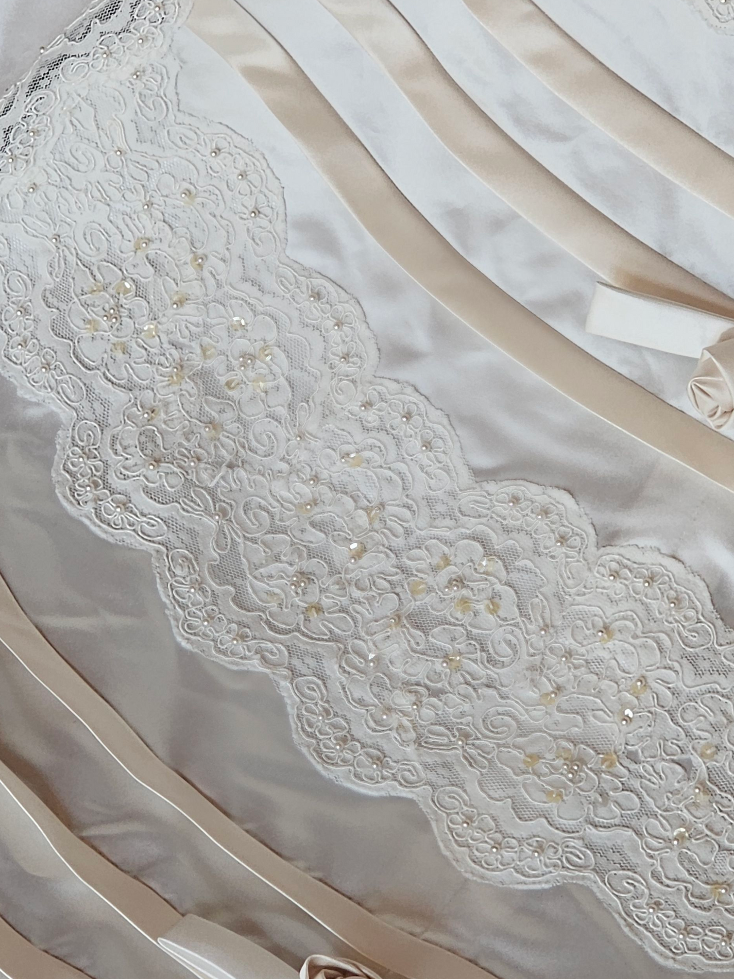 Vintage 2-Tone Square Neck Renaissance Waist Wedding Gown - Michelangelo