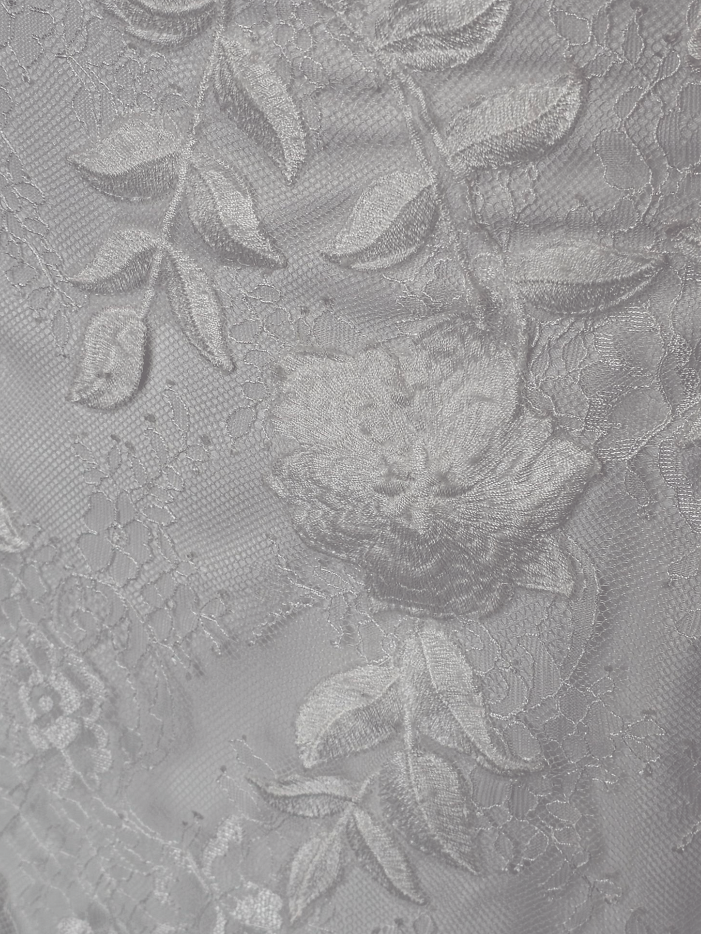 Ivory Lace Illusion Plunge Fitted - Brooklyn Grace