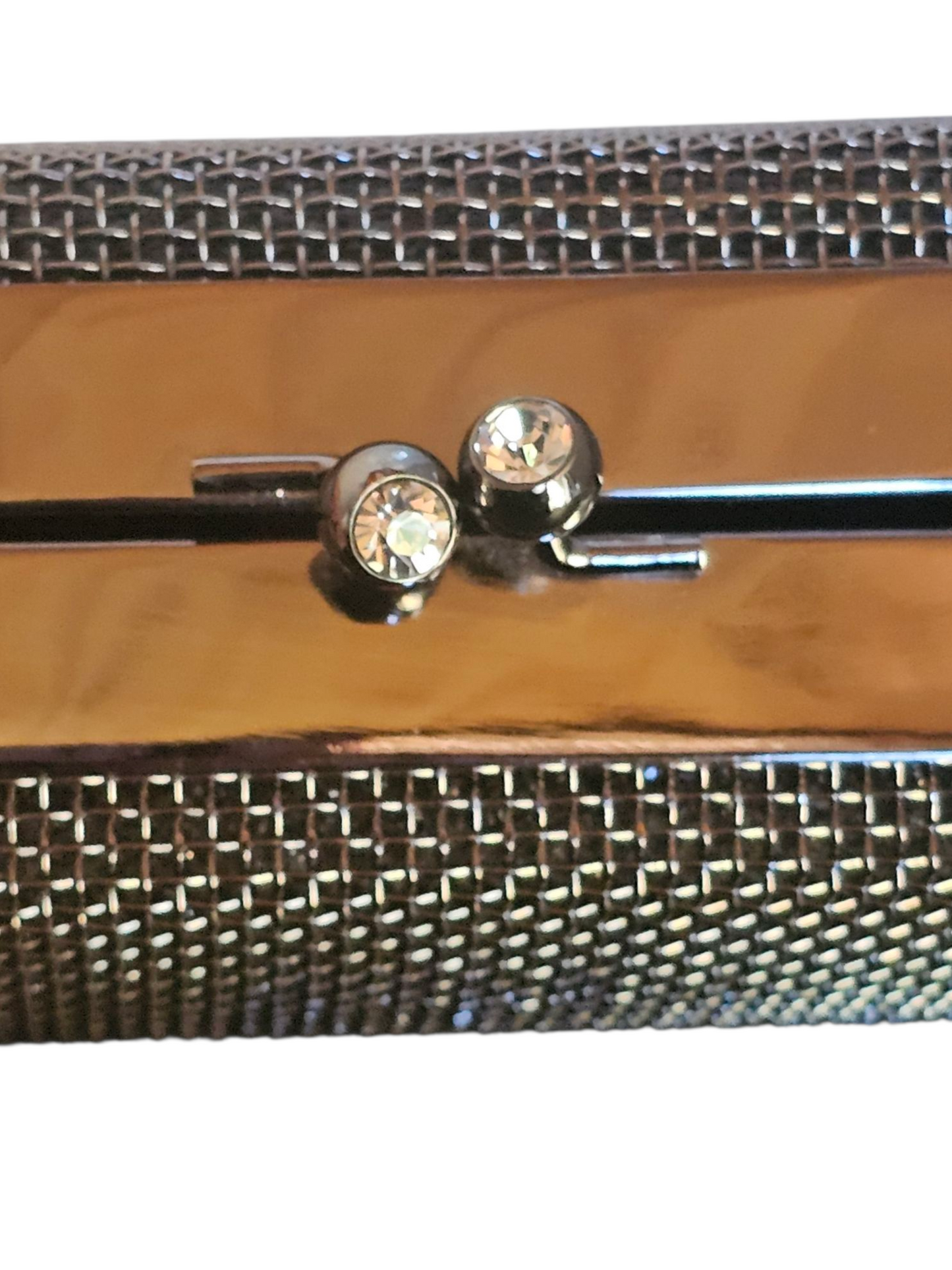 Black Metal Mesh Clutch