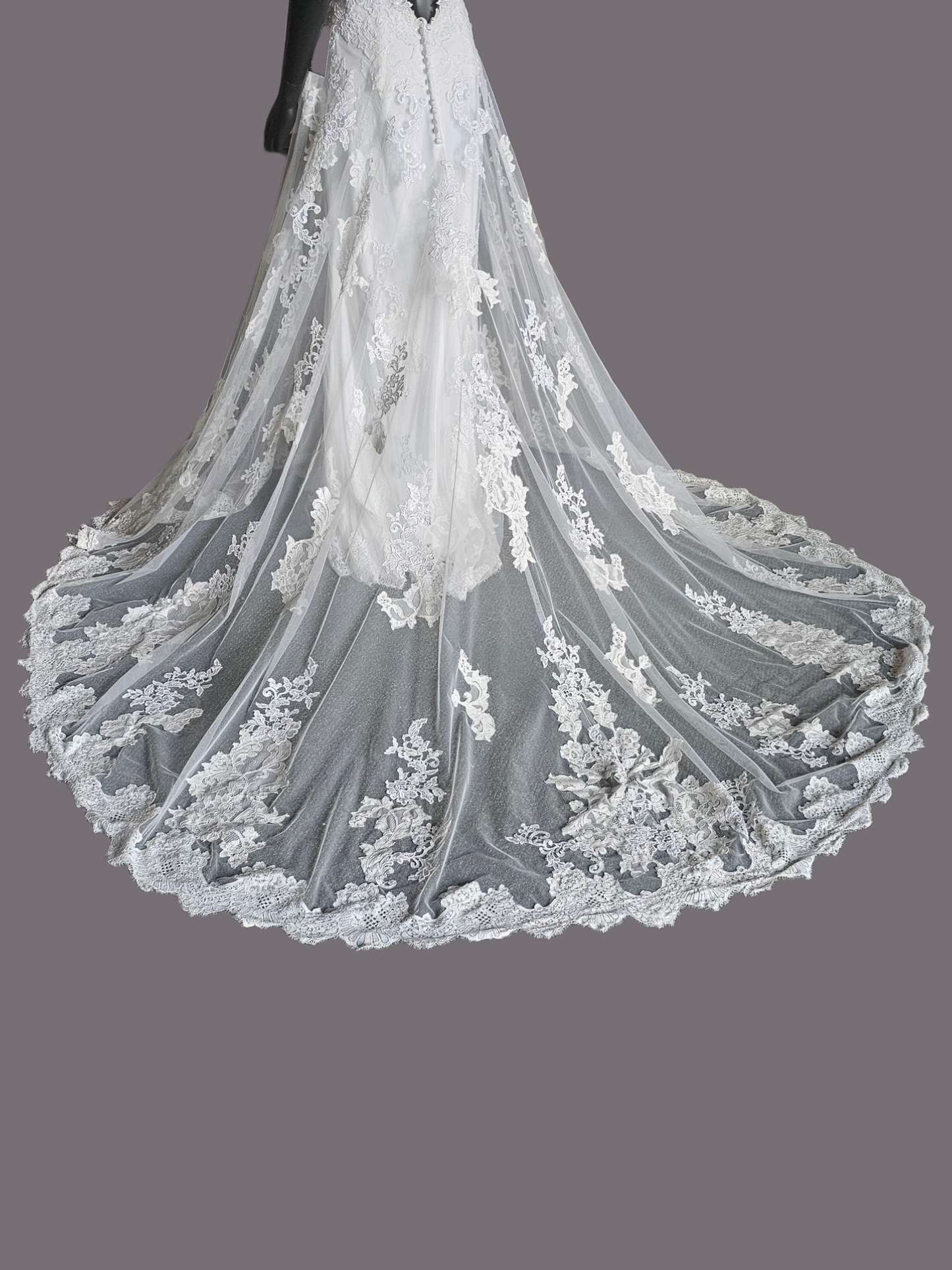 White Lace Illusion Bodice Open Back Wedding Gown - Morilee Madeline Gardner