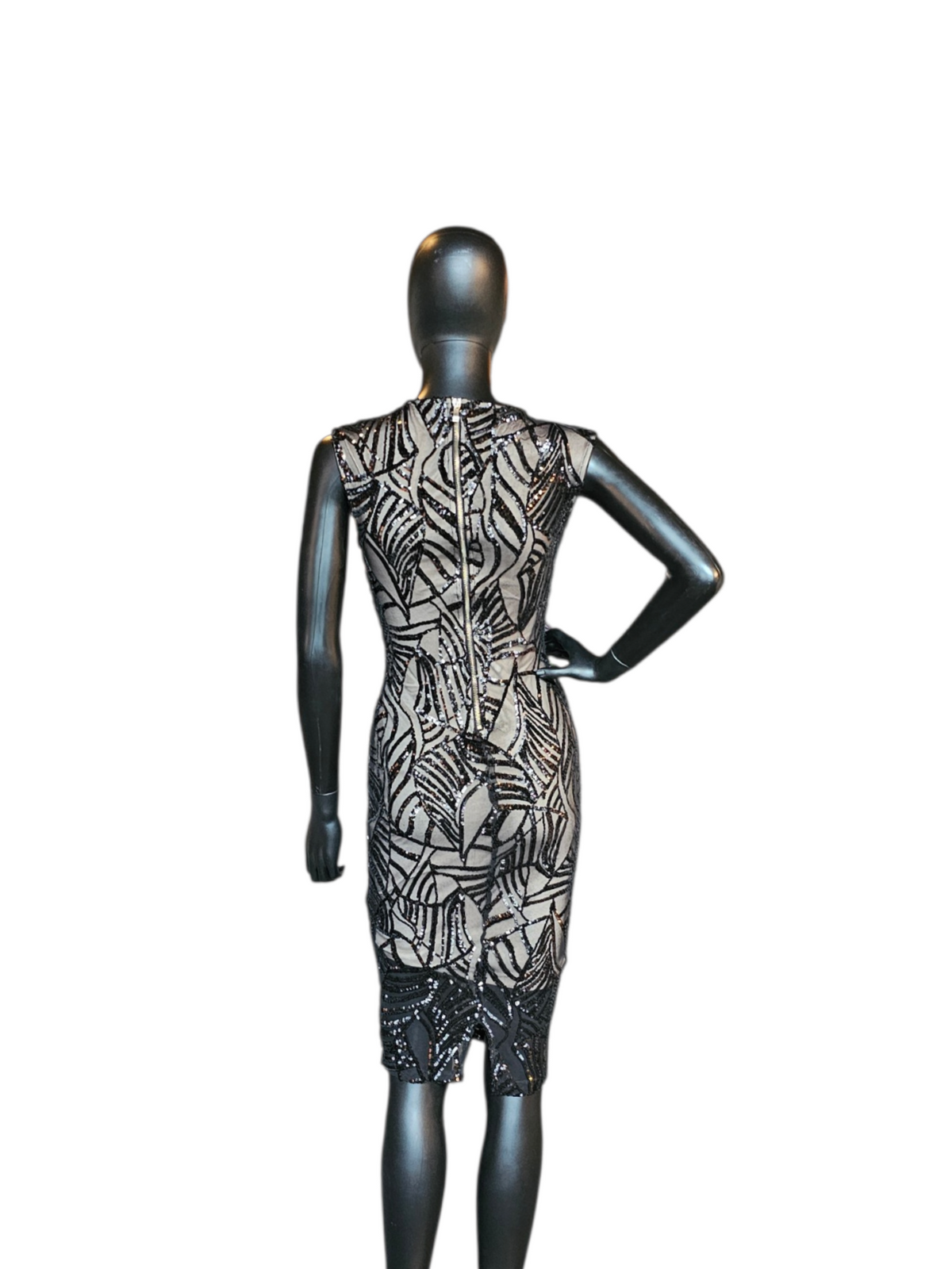 Black Sequin Pencil Sheath Dress Formal/Homecoming Dress - Akiria Chicago