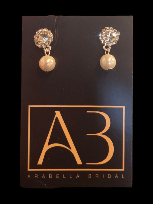 Small Crystal/Pearl Drop Earring