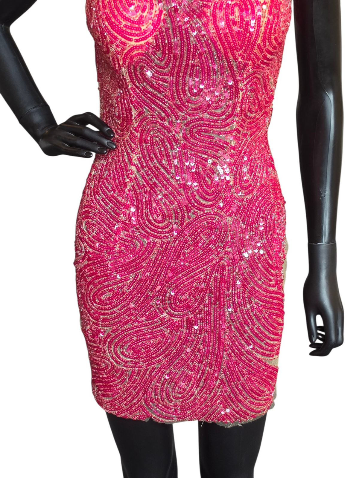 Pink Sequin Cutout - MacDuggal