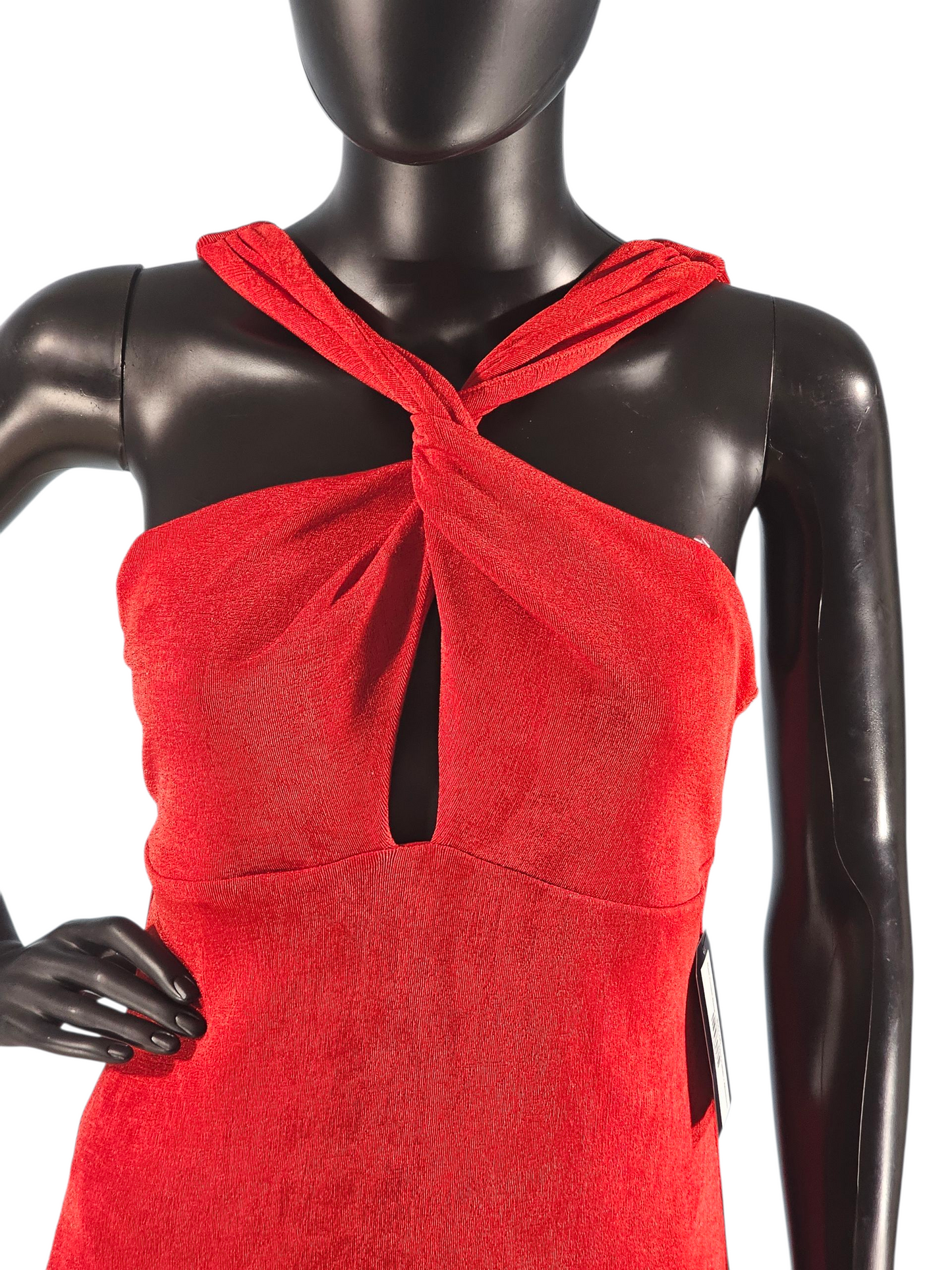 Red Cross Back Stretch Bodycon Dress - Wild Fable