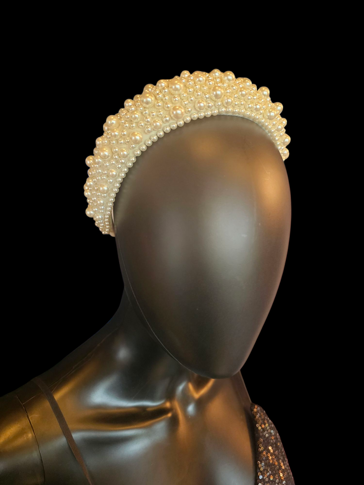 White/Large Pearl Headband - Marionat