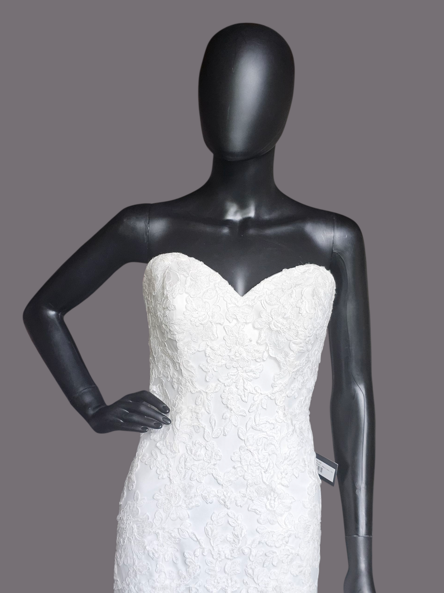 Ivory Full Lace Fit/Flare Wedding Gown - Mori Lee