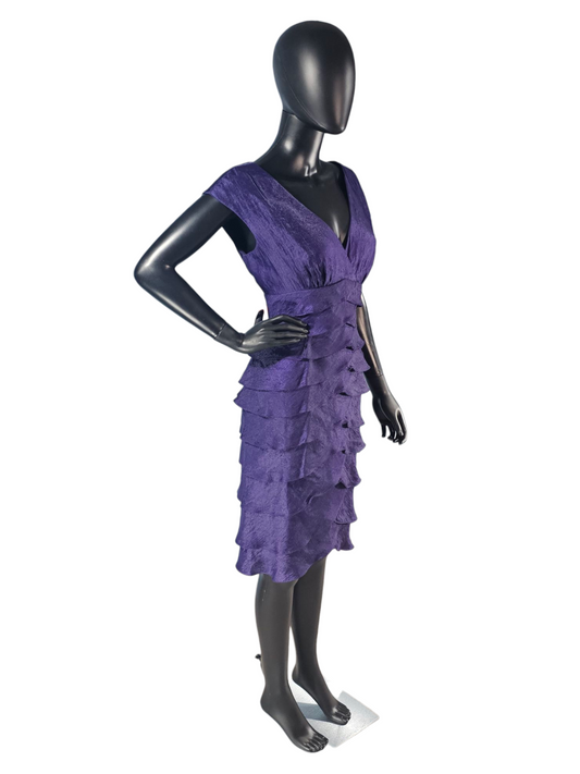 Purple Shimmer Organza Cocktail Dress - London Times