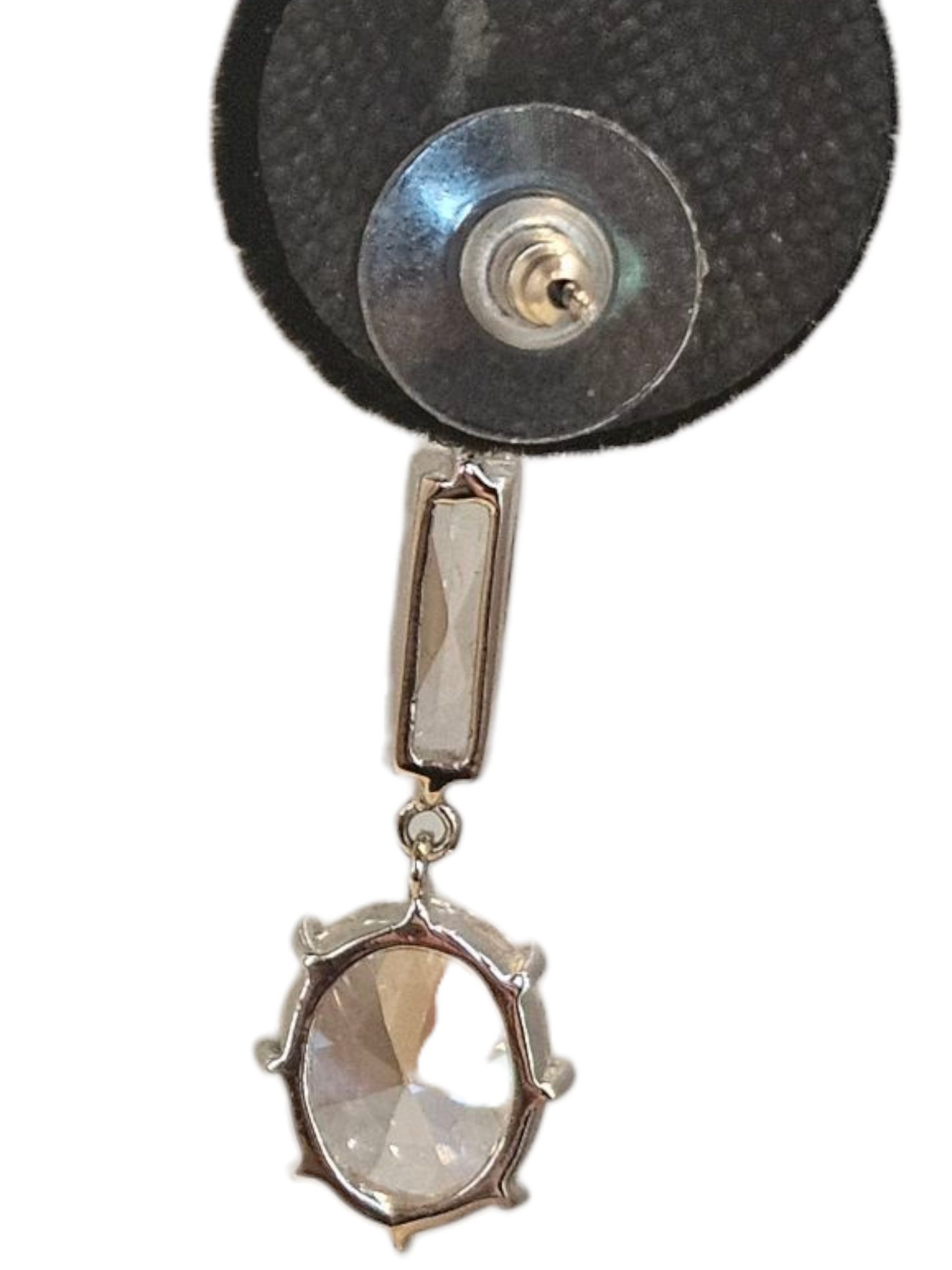 Small Silver Crystal Drop Earring