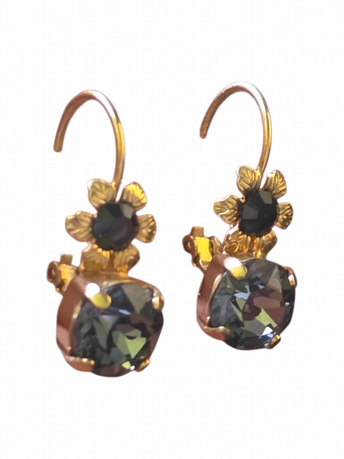 Gold/Black/Grey Small Drop Earring