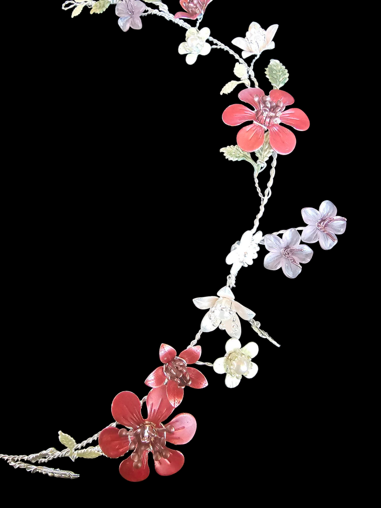 Multi-Colored Metal Floral Hair Accessory - Marionat