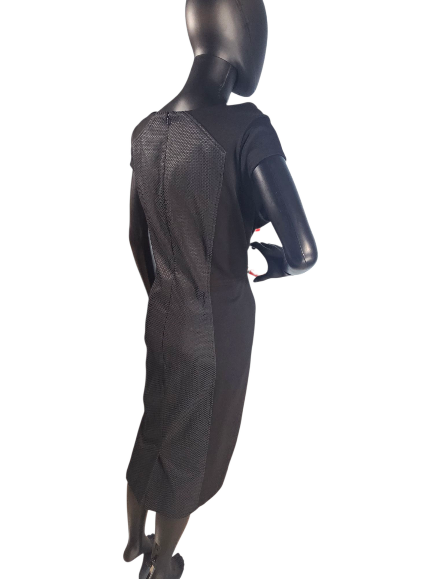 Black Mary Kay Fitted Cocktail Cap Sleeve Dress