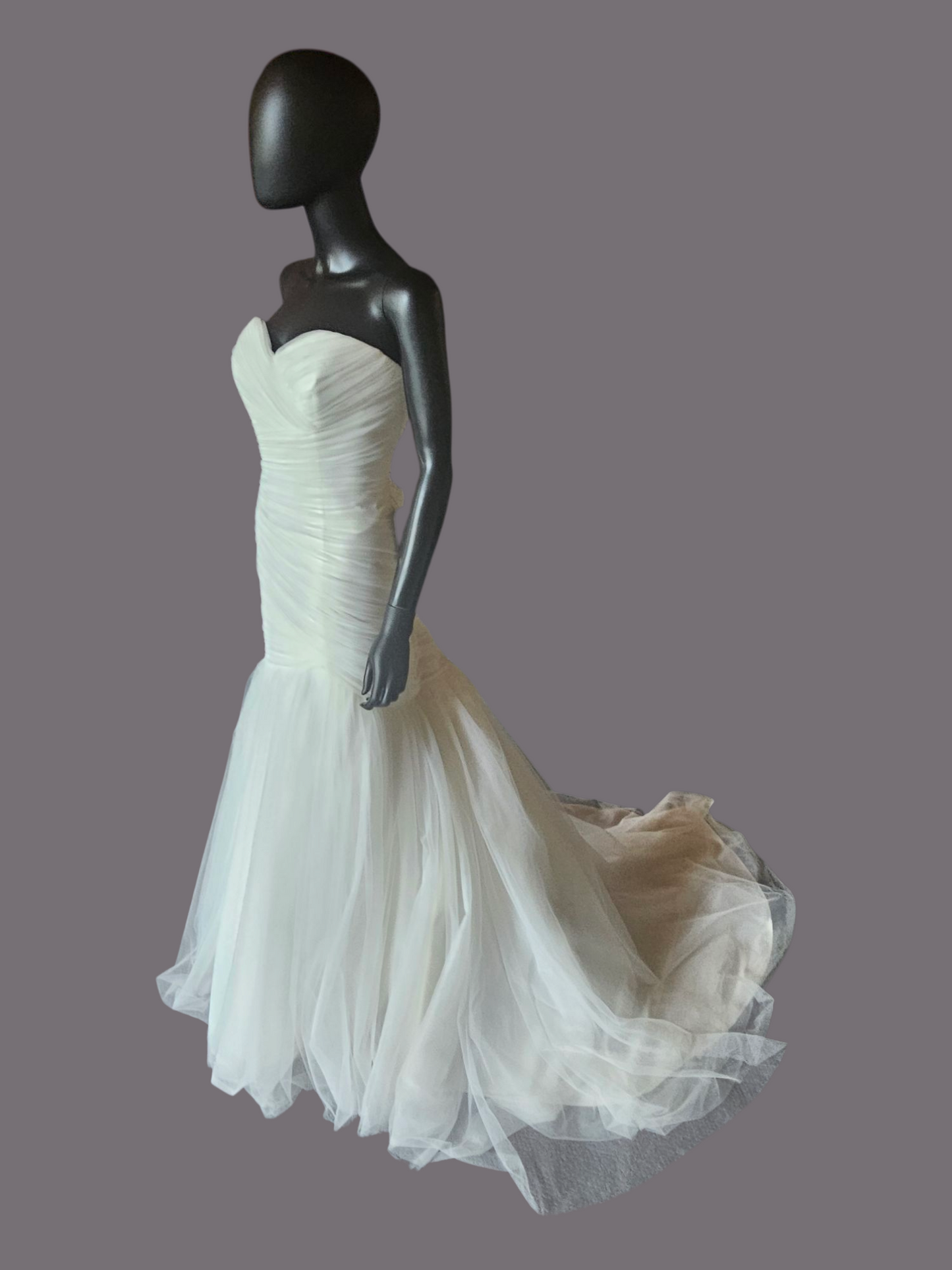 Tulle Fit Flare Strapless Wedding Gown - Mori Lee