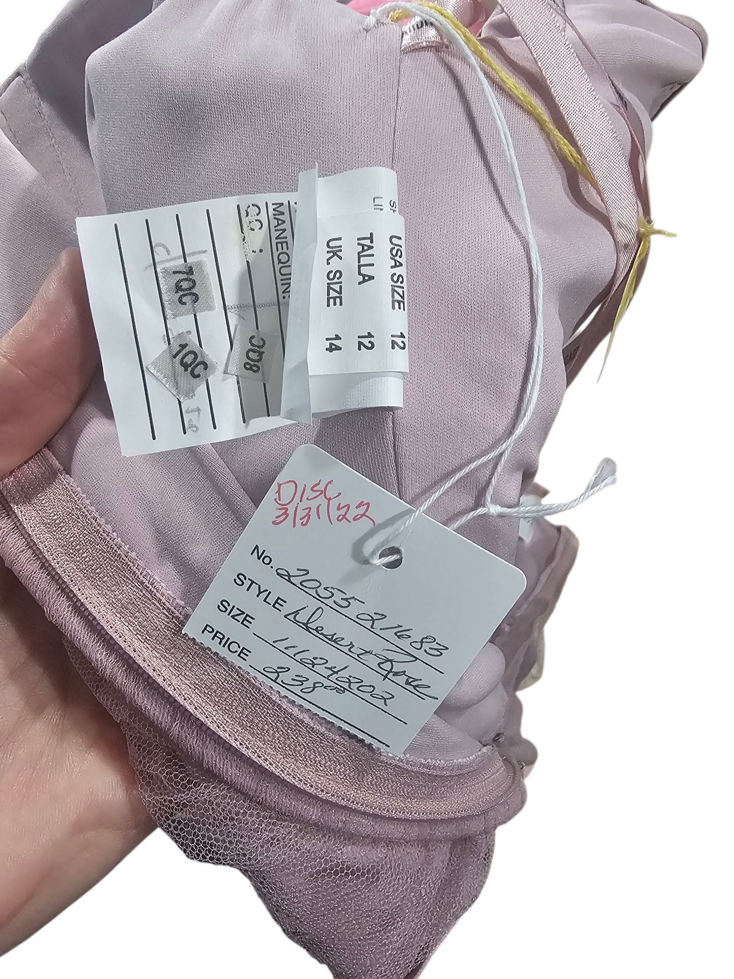 Desert Rose Accordion Net Off Shoulder Formal Dress - Mori Lee