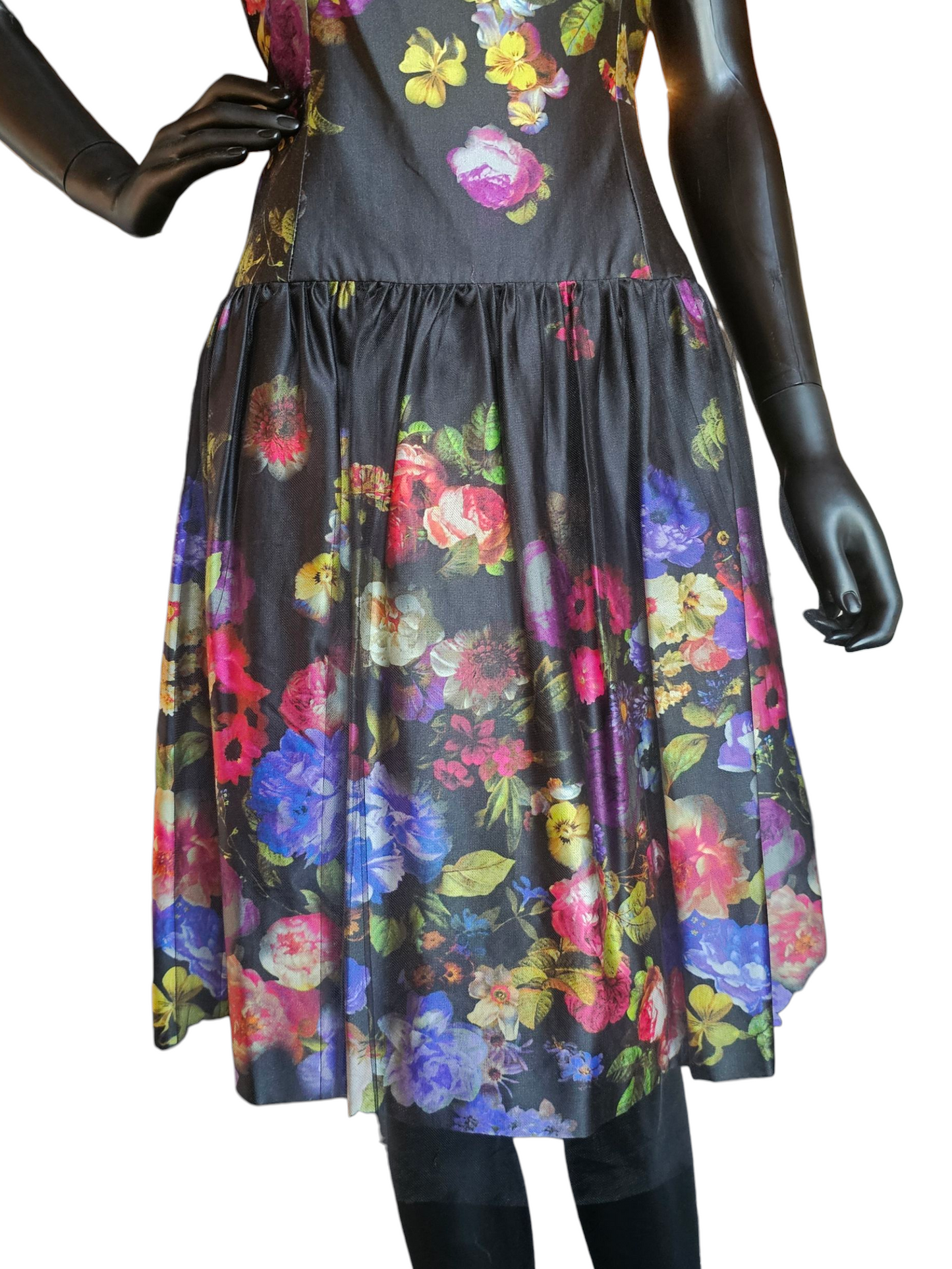 Black Floral Dress NWT - Milly