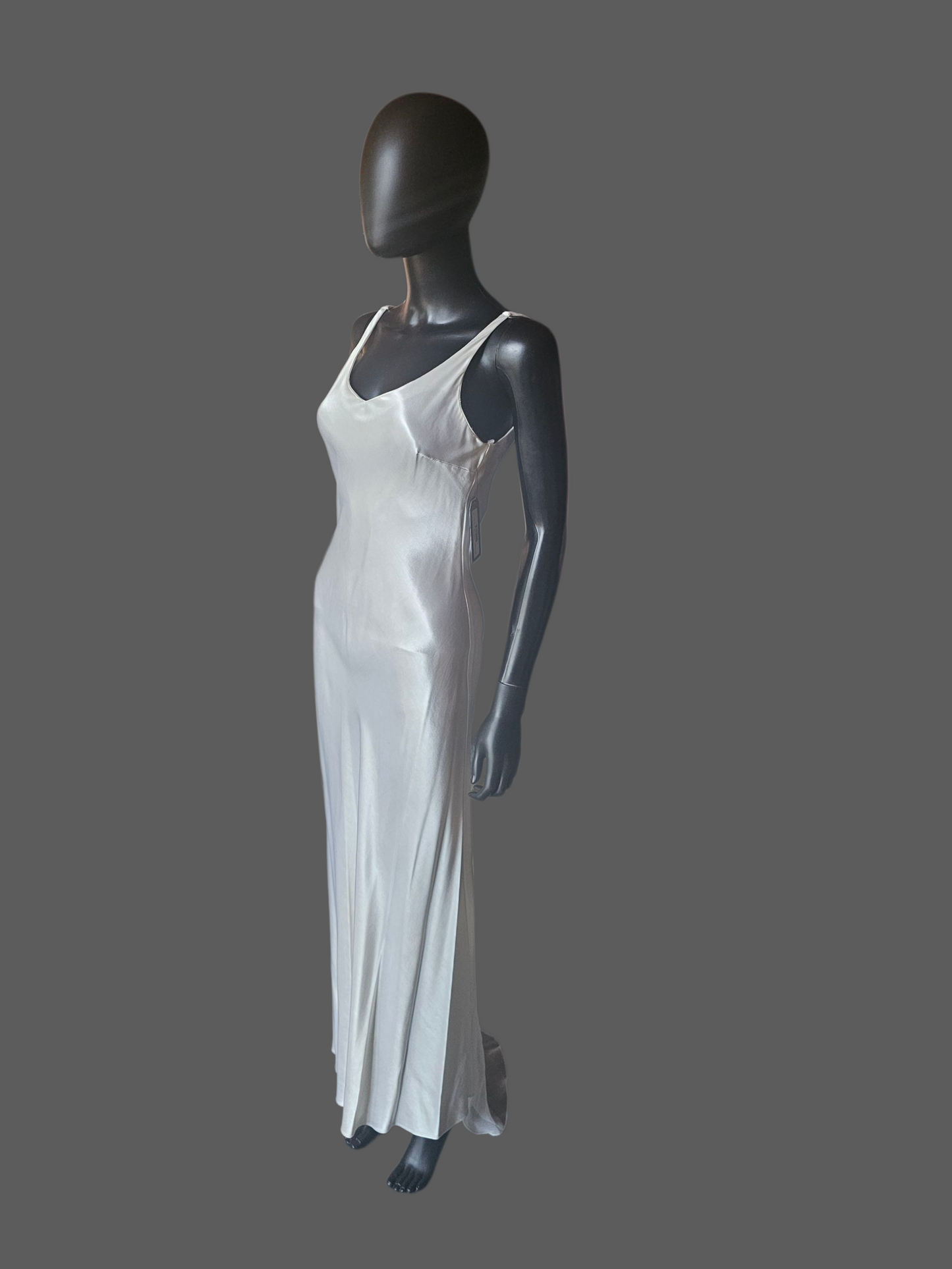 White Satin Simple Sheath Wedding Dress W/Matching Shawl - Zum Zum