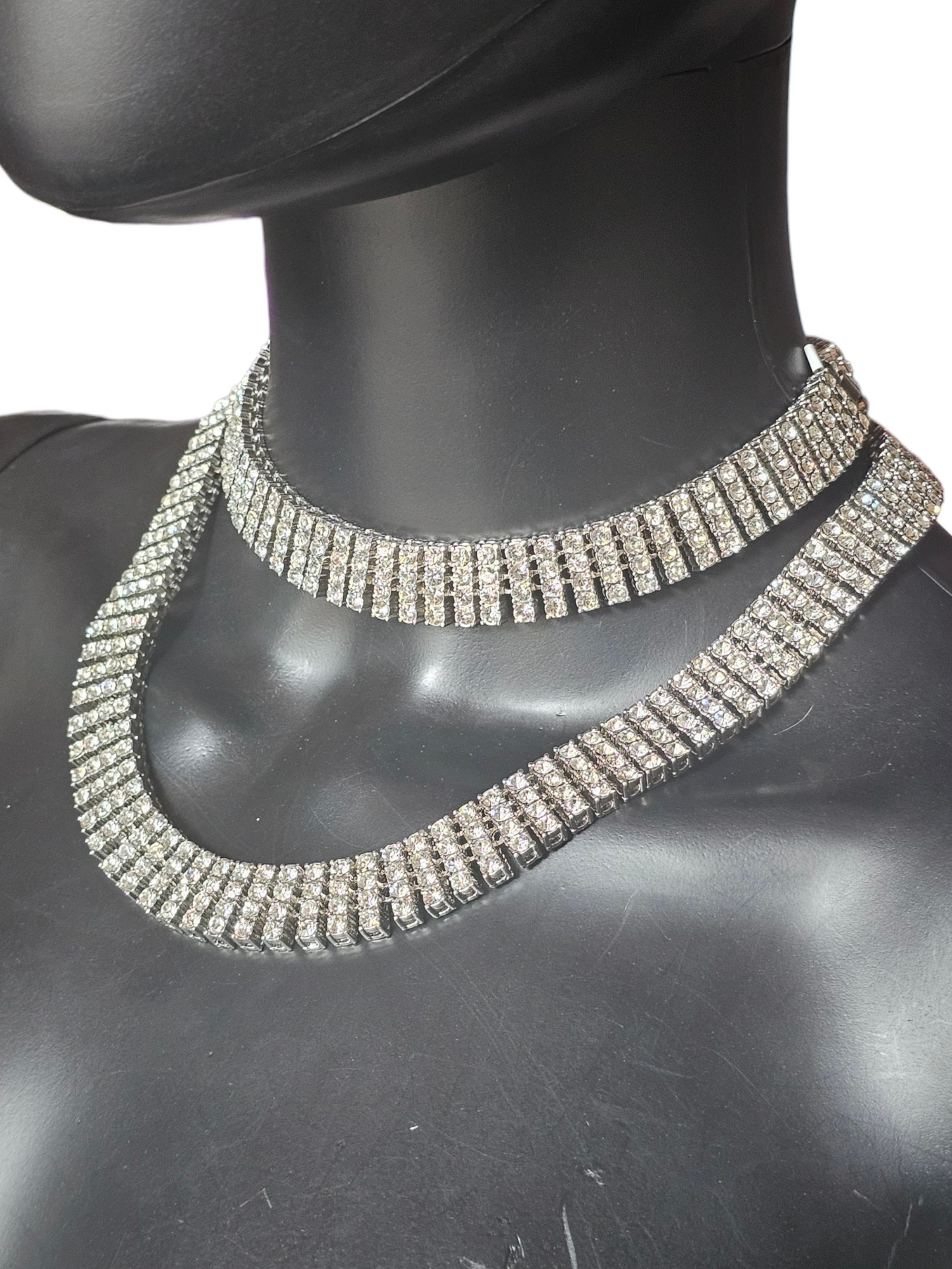 Vintage Rhinstone Coil Necklace/Belt