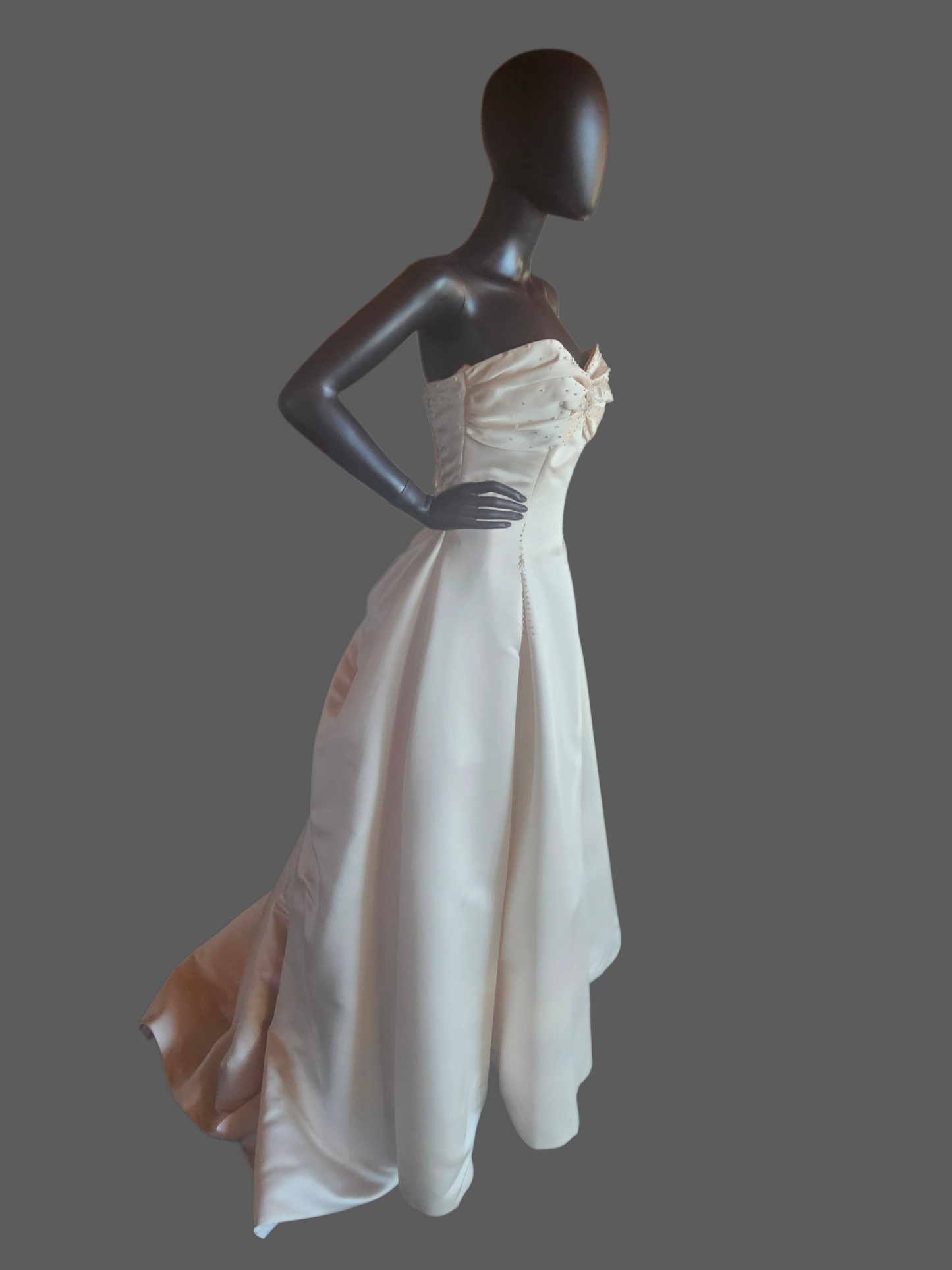 Champagne Strapless Satin - Maggie Sottero