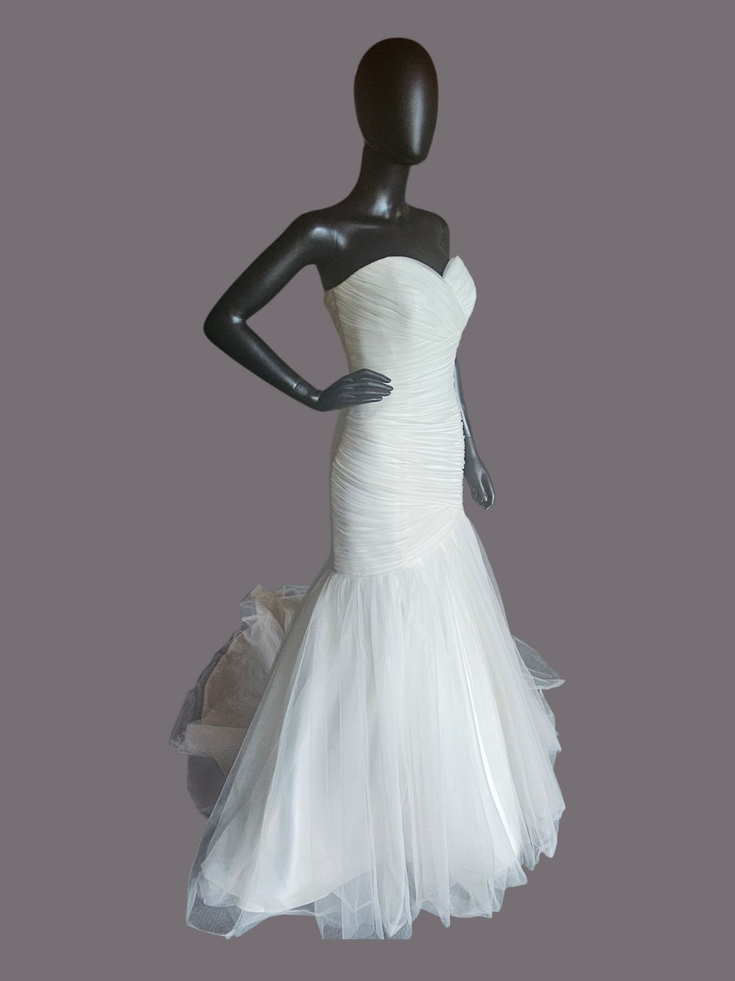 Tulle Fit Flare Strapless Wedding Gown - Mori Lee