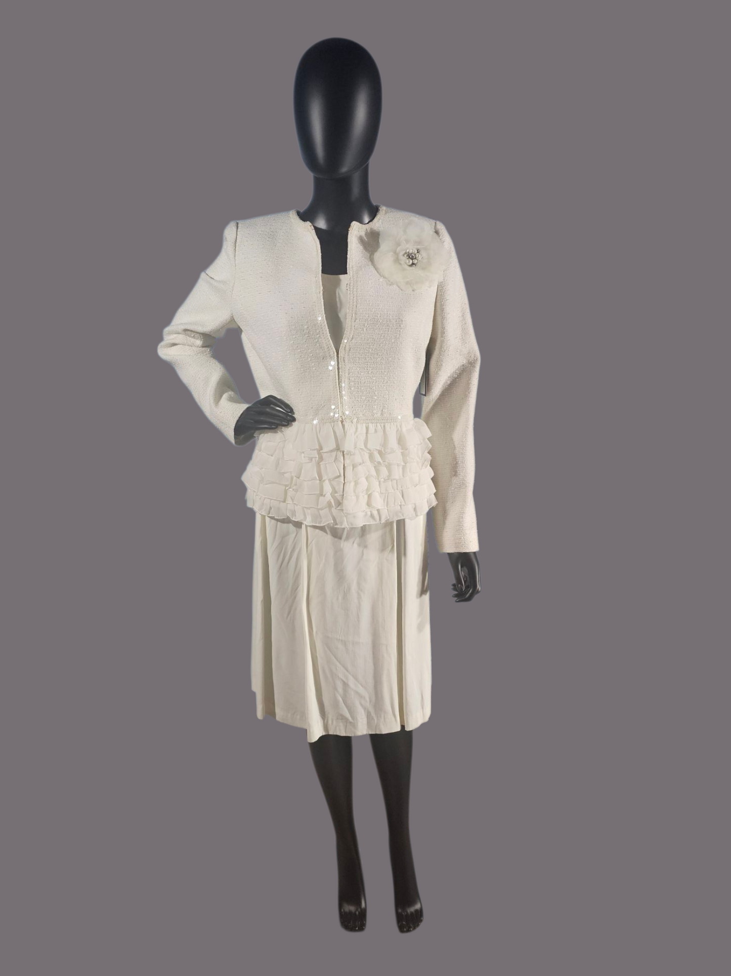 Boston Proper Ivory Jacket/Sheath Dress