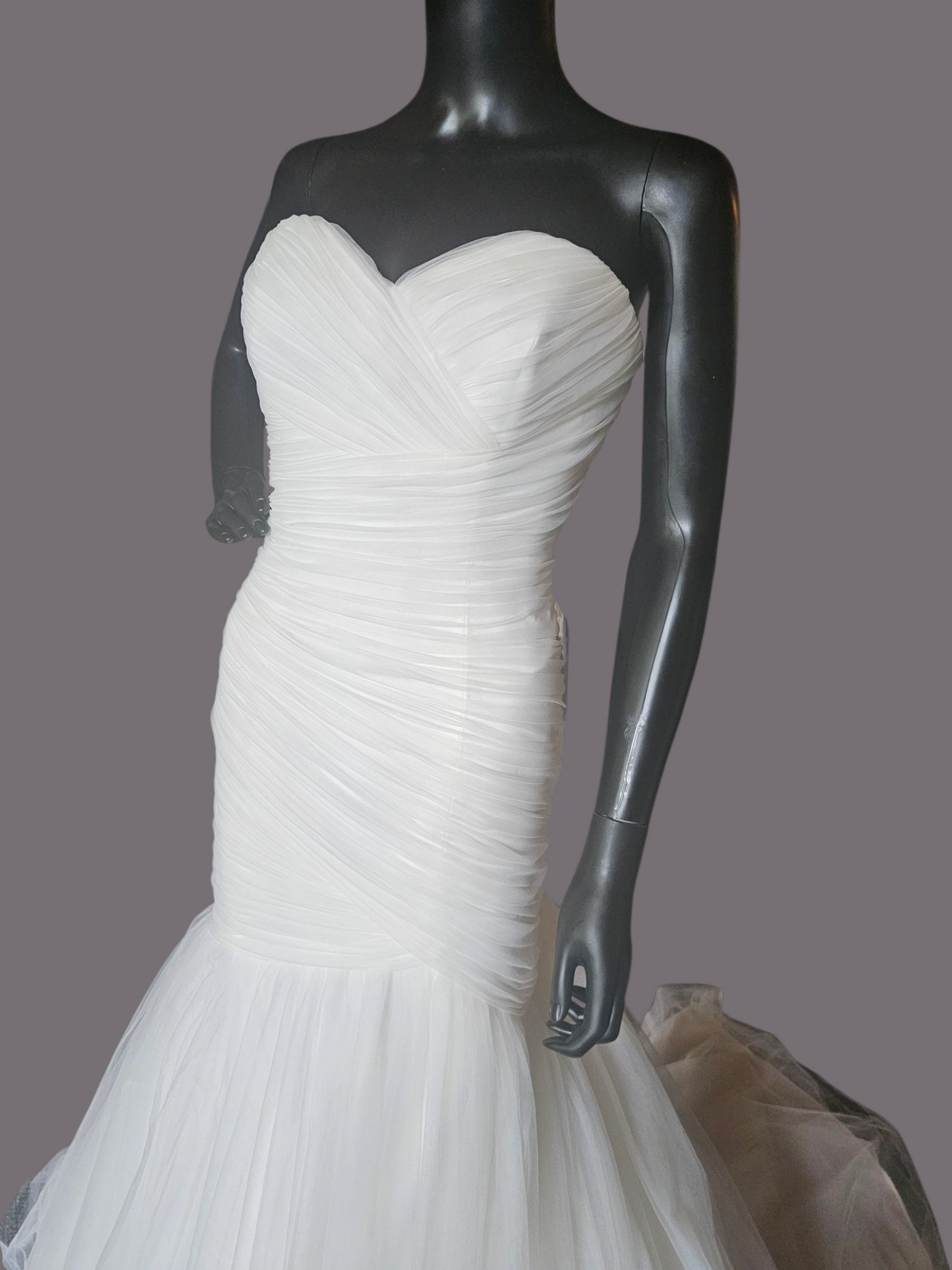 Tulle Fit Flare Strapless Wedding Gown - Mori Lee