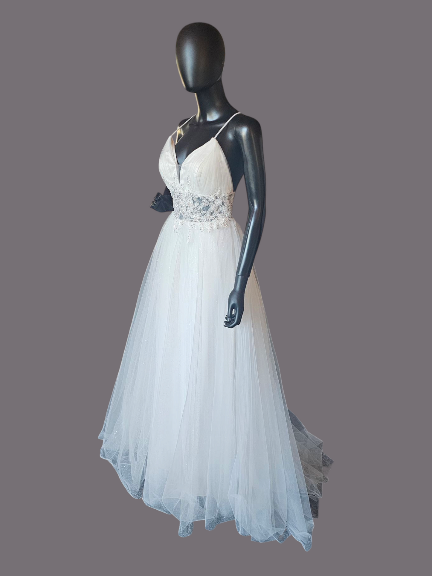 Spaghetti Strap Plunge - Everly Bridal