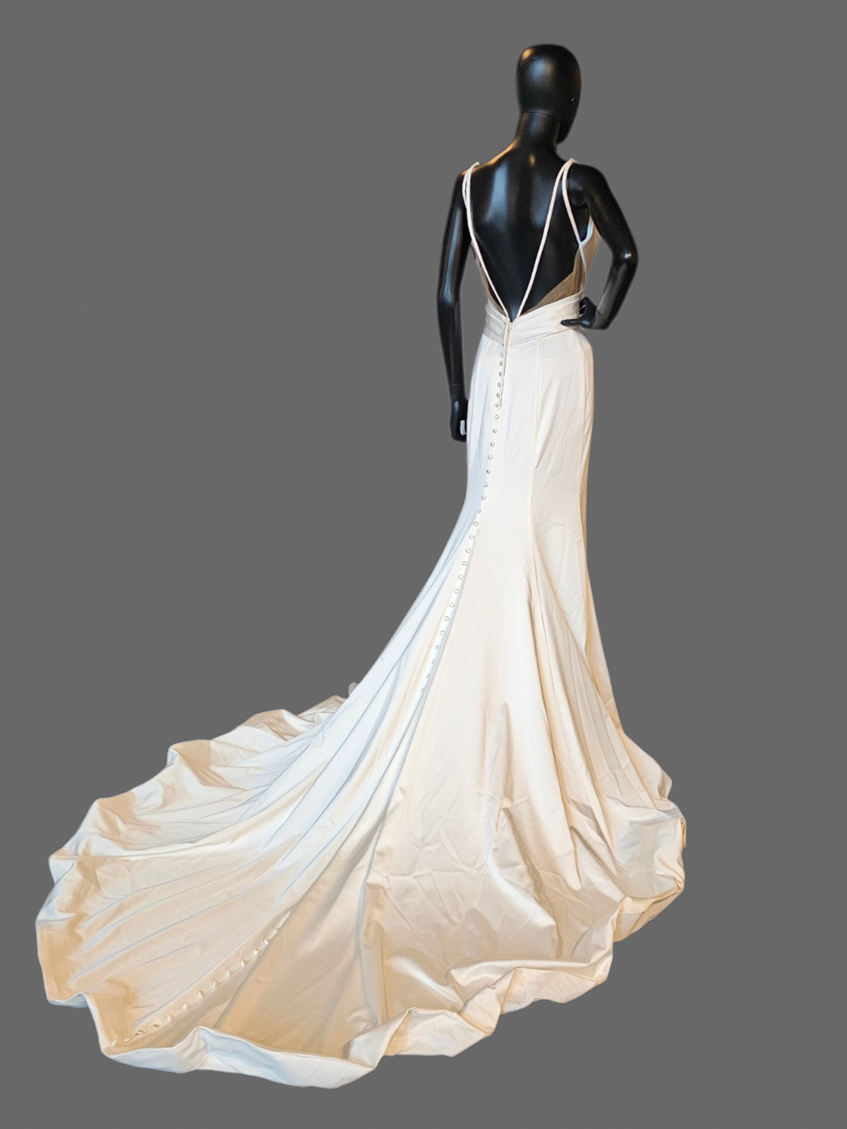 Ivory Silky Satin Cutout Sheath - Wilderly
