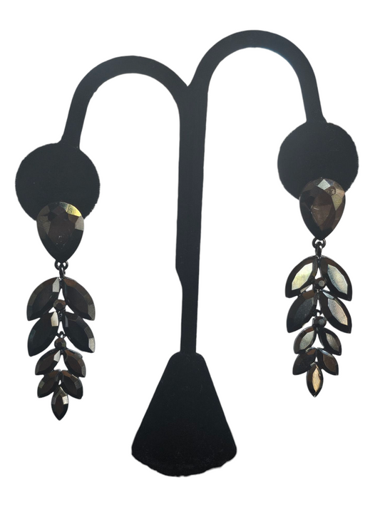 Metallic Leaf Drop Earring