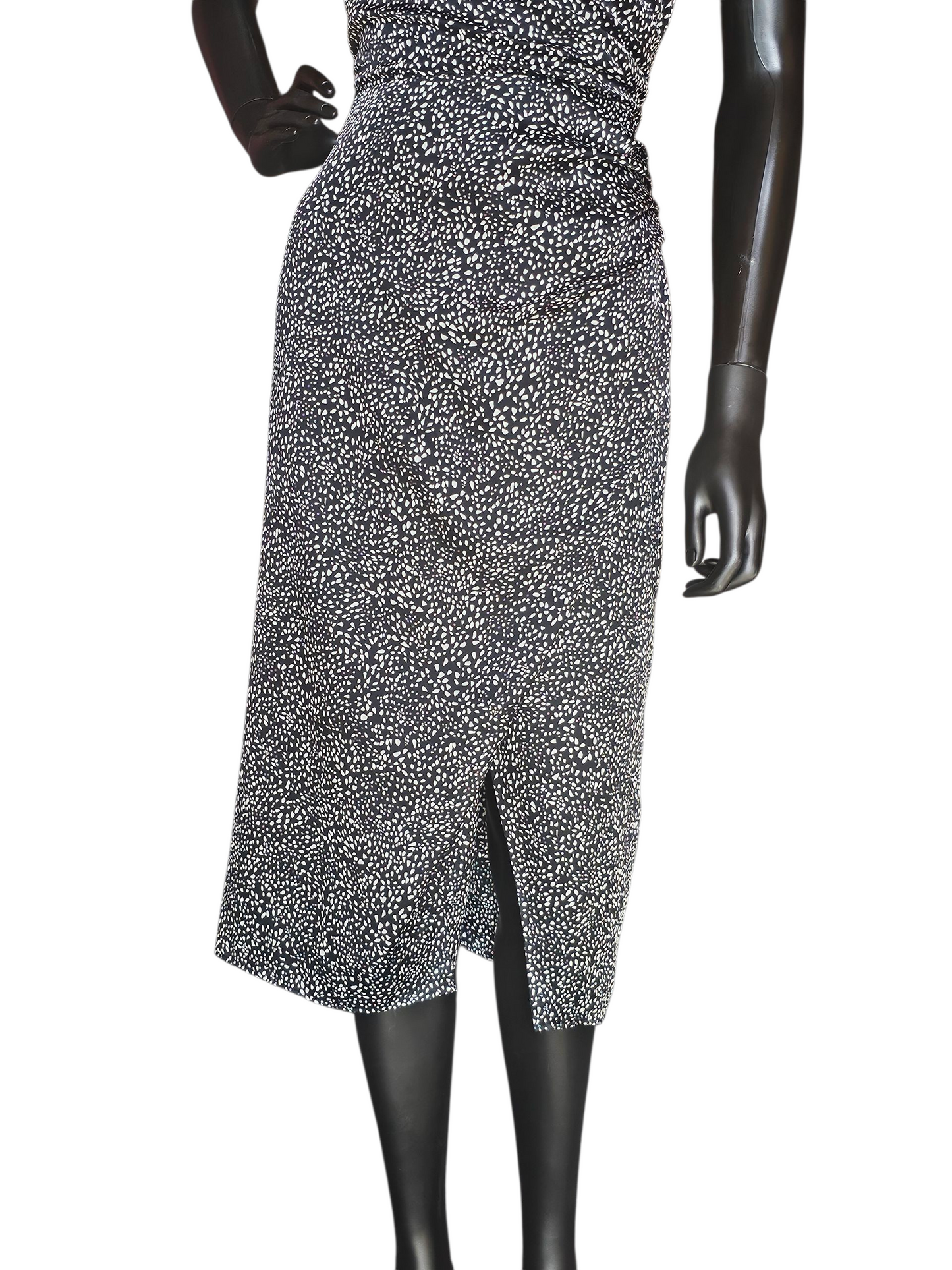 Black/White Dot Sheath Dress - Abercrombie & Fitch