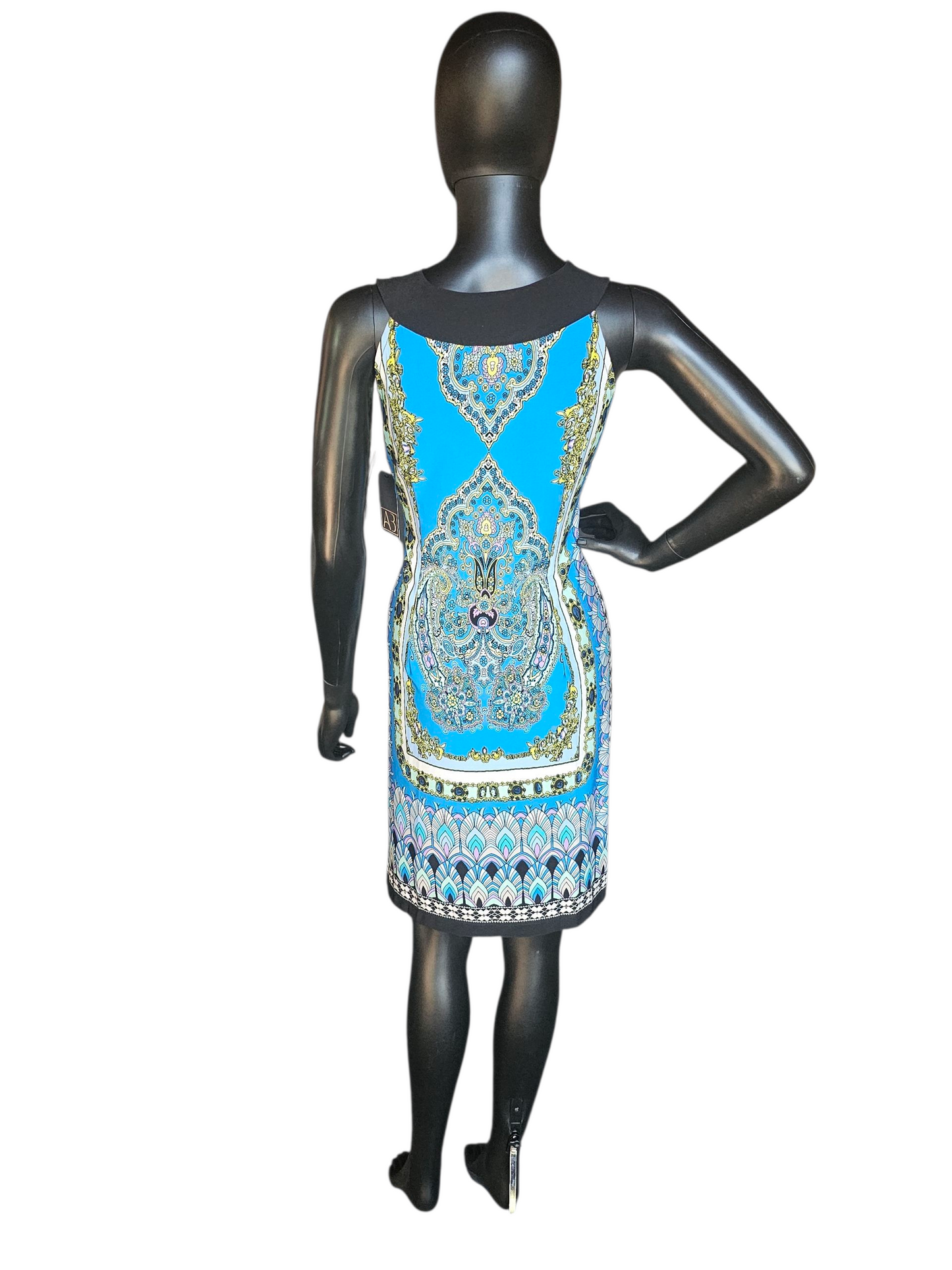 Blue Jersey Print Dress - Short - New Drictions - NWT