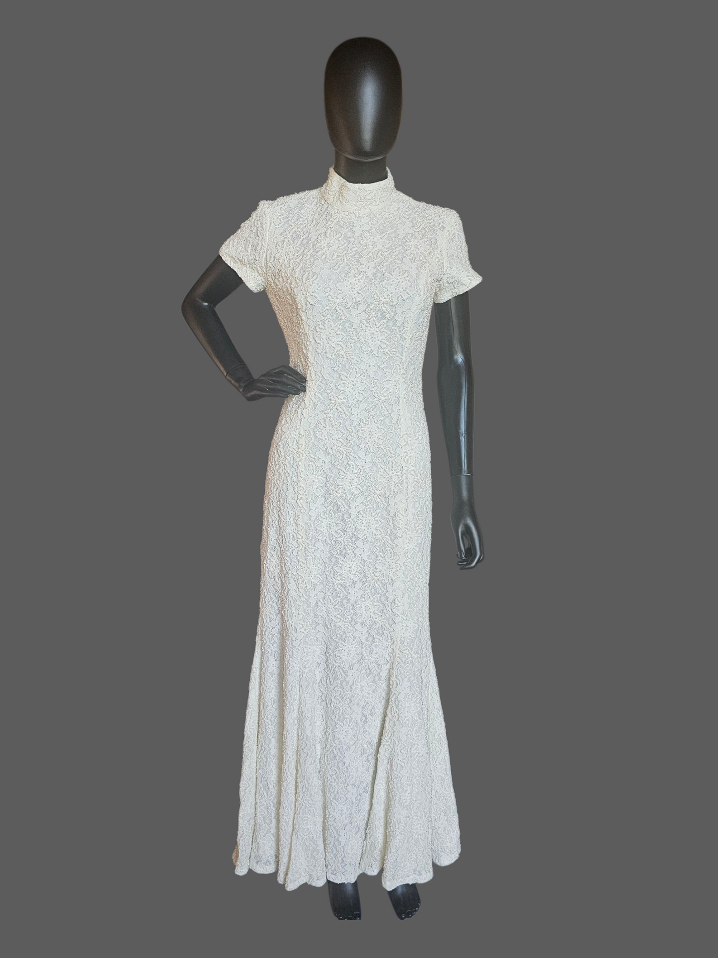 Vintage Beaded Cap Sleeve Fit/Flare - Cache