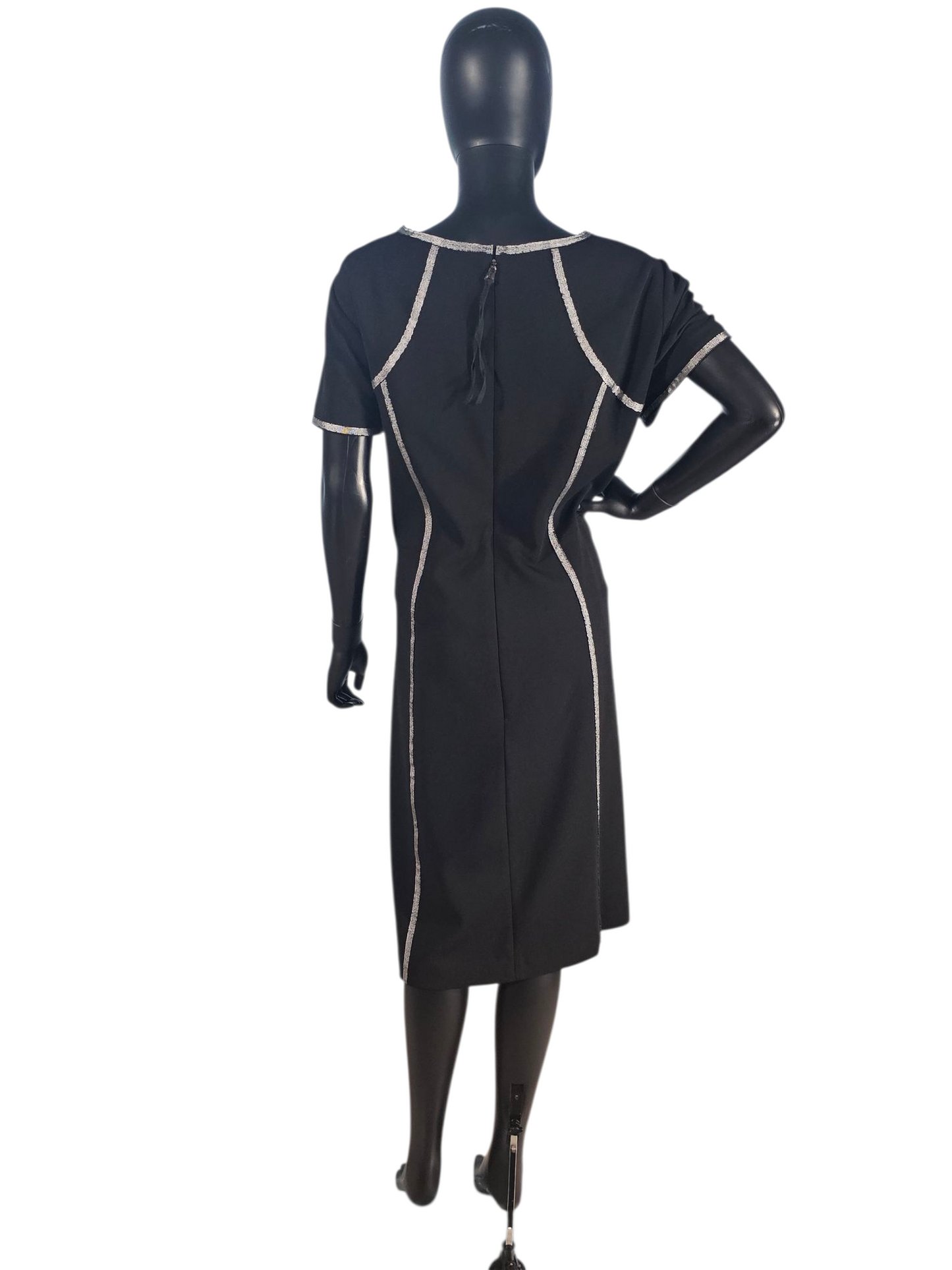 Black Mary Kay Silver Accent Cocktail Midlength Dress - Mary Kay
