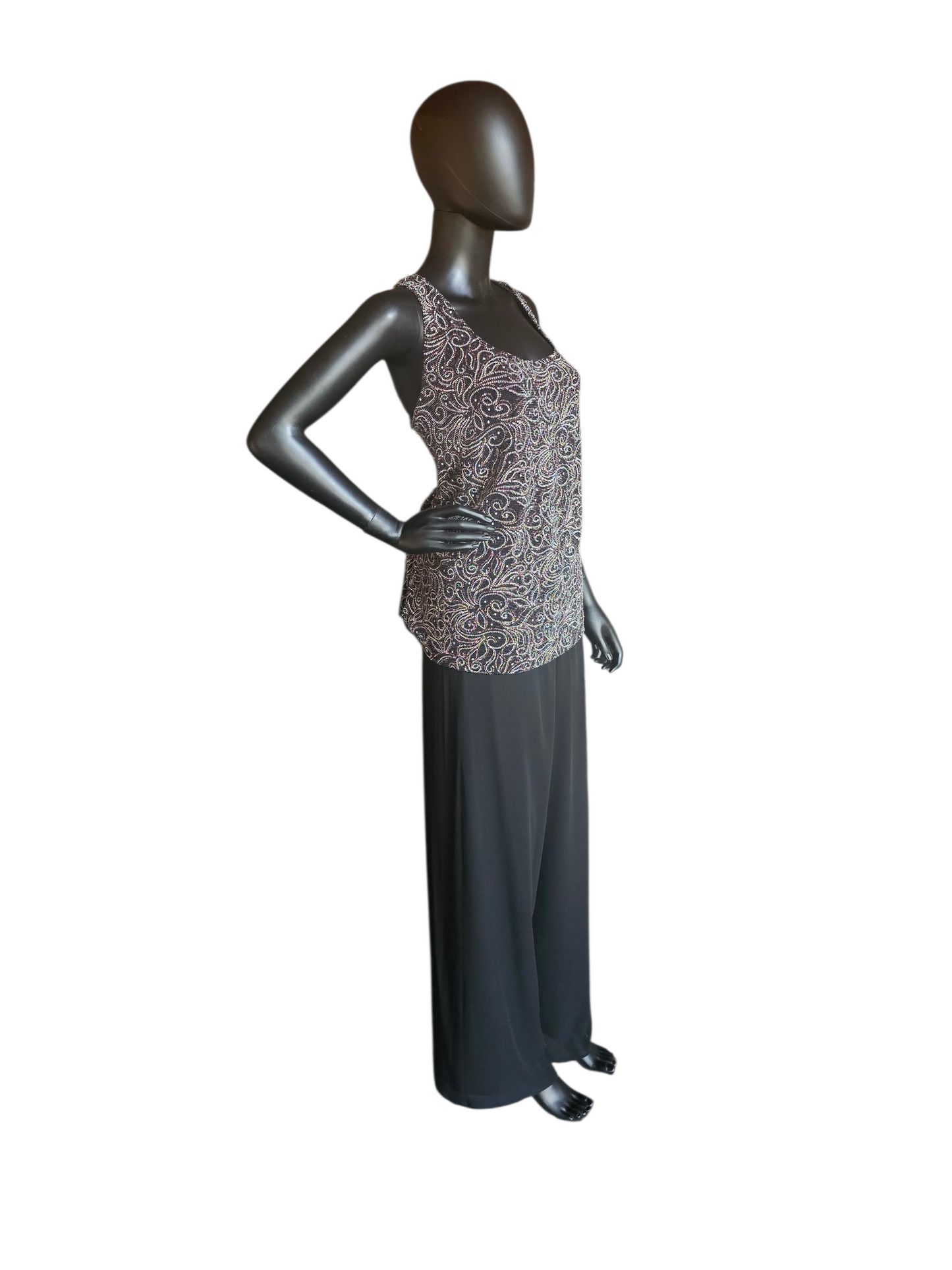 Black/White/Copper 3 Piece Formal Outfit - Alex Evenings