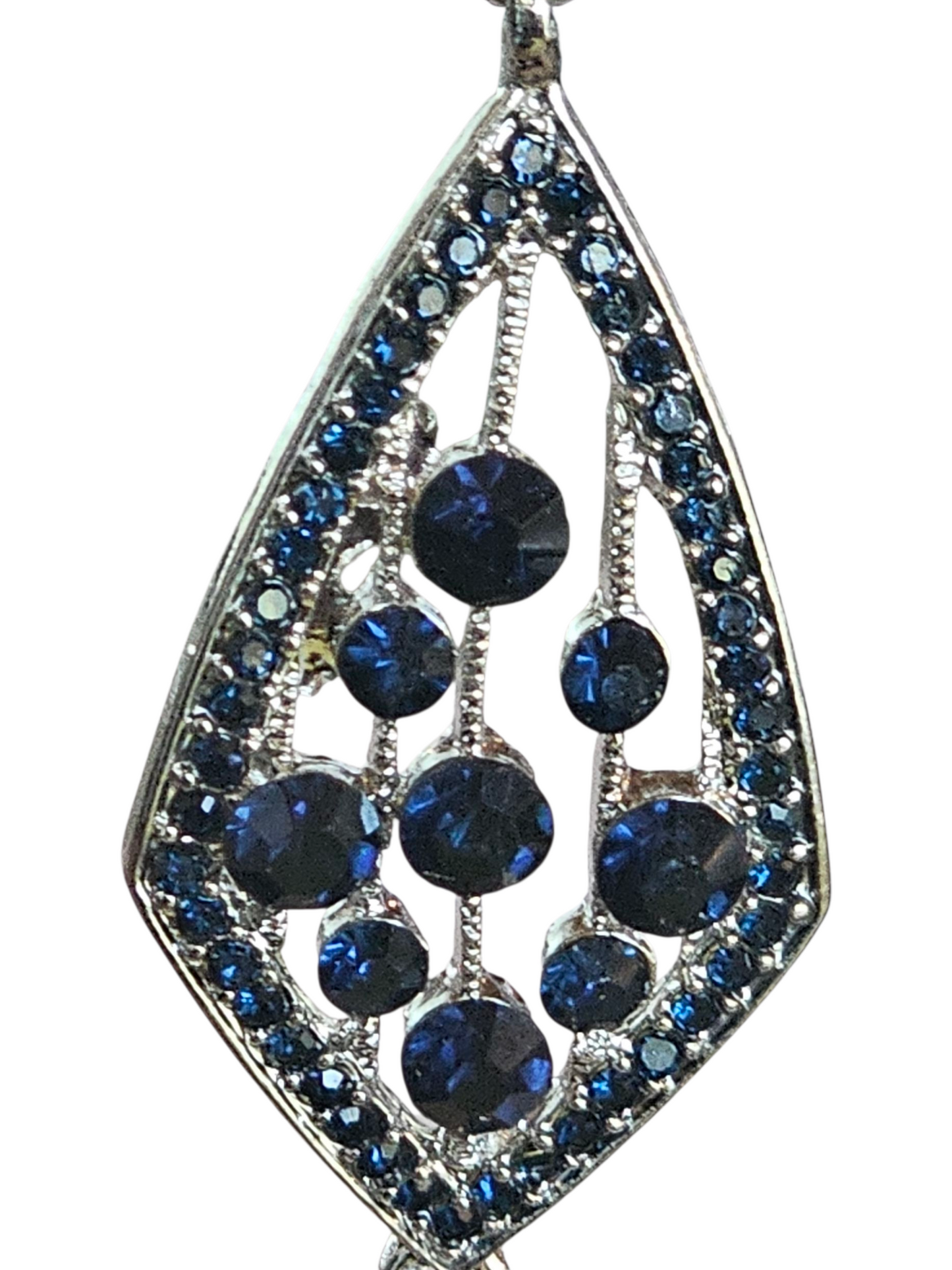 Silver/Sapphire Chandelier Earring