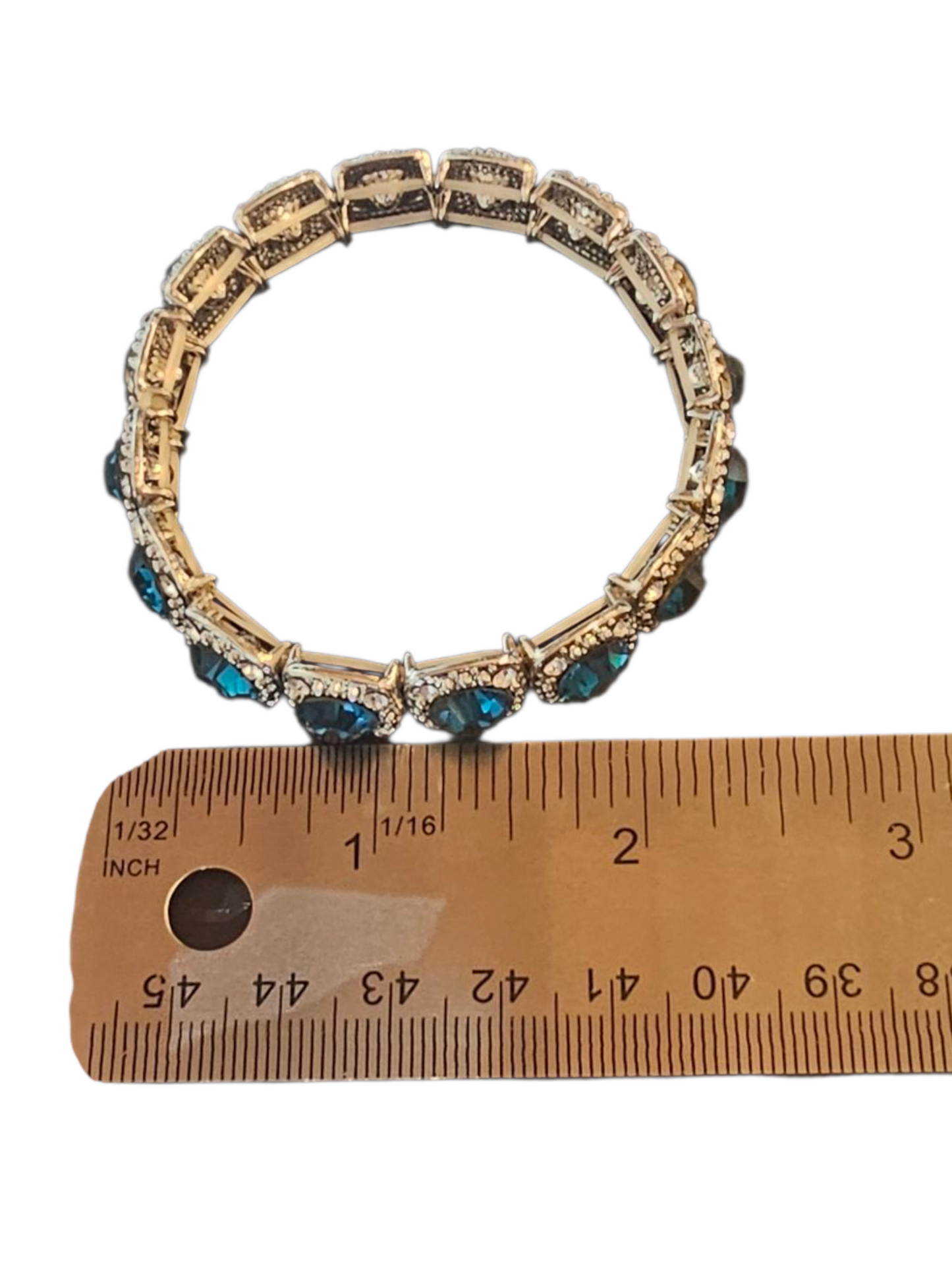 Turquoise Crystal Stretch Bracelet