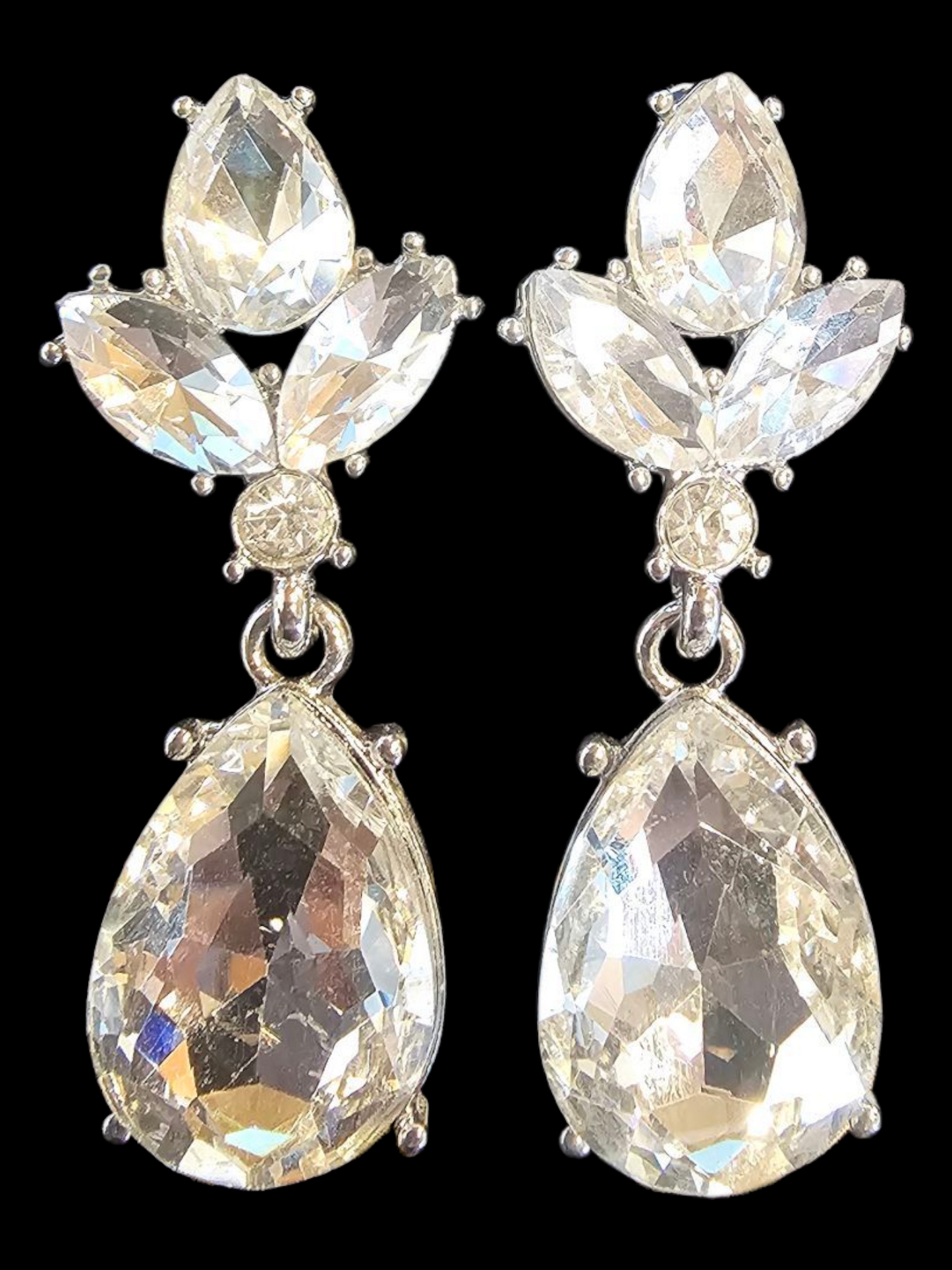 Large Crystal Teardrop Earring