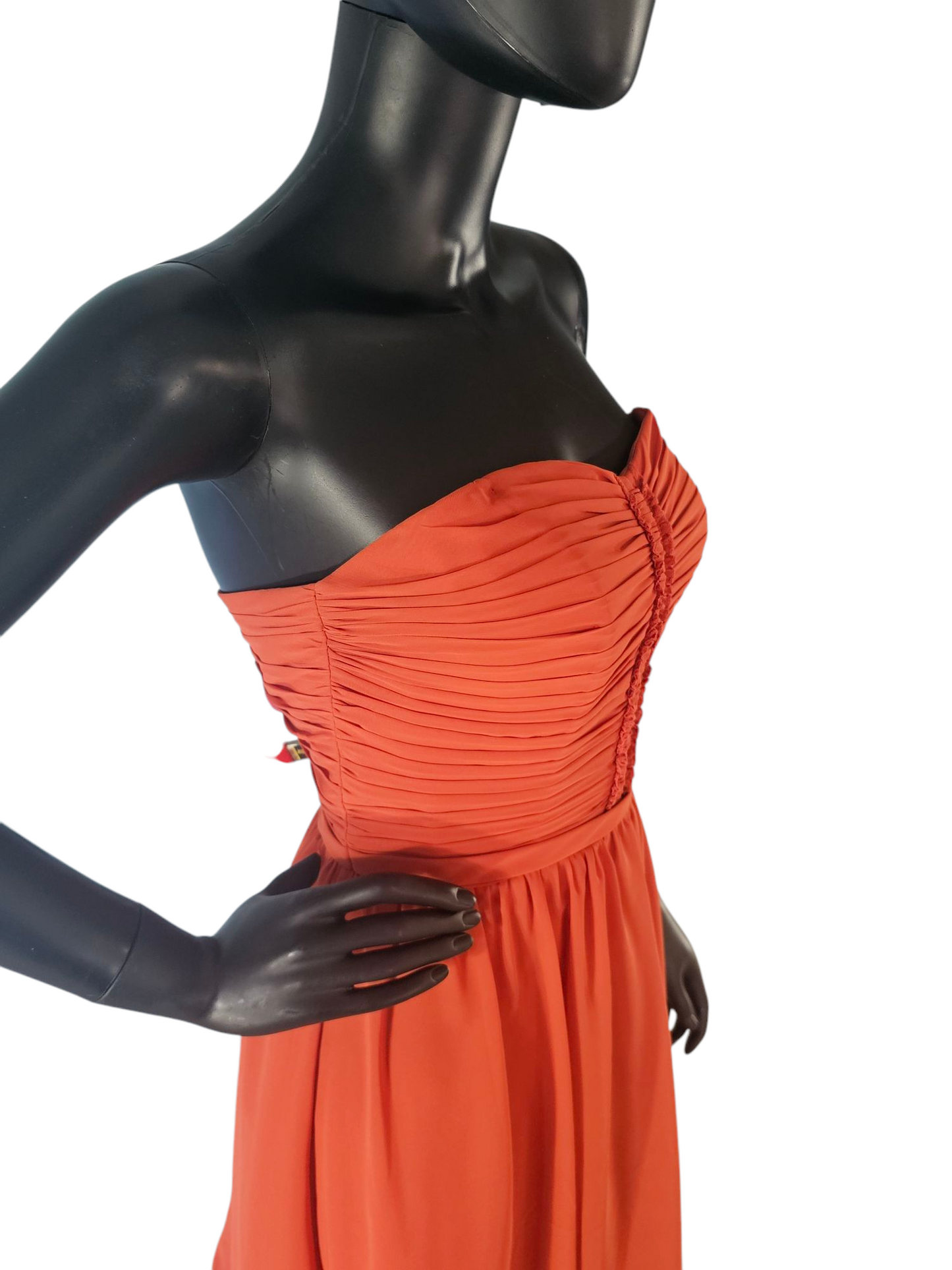 Burnt Orange Chiffon Short Cocktail Dress - Alfred Angelo