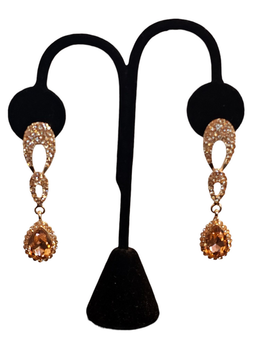 Rose Gold Long Drop Earring