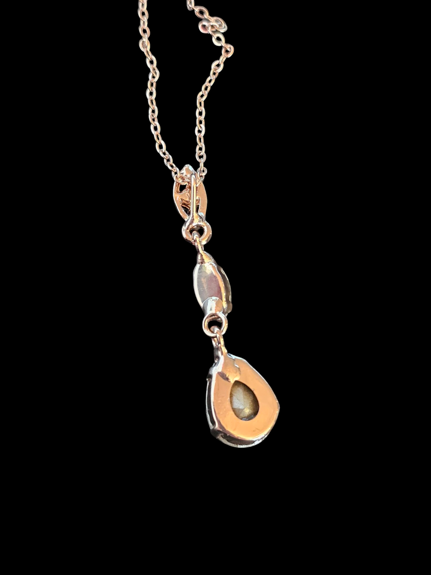 Rose Gold Chain Teardrop Necklace