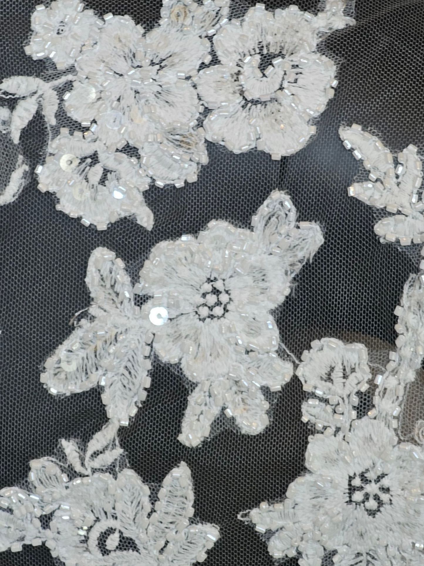 Ivory/Nude Deep Plunge Long Sleeve Chiffon Wedding Gown - Allure Romance