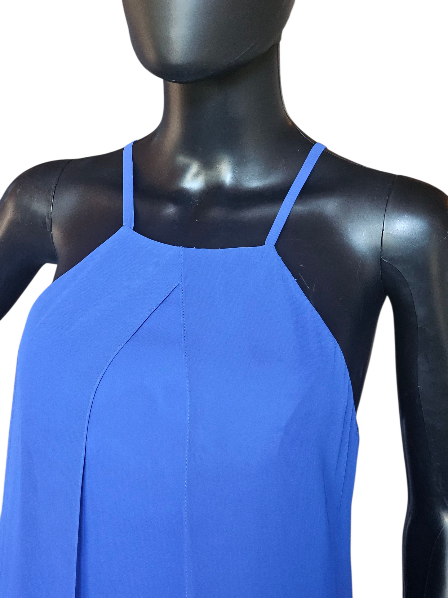 Royal Blue Chiffon Halter Hi/Lo - Da Vinci