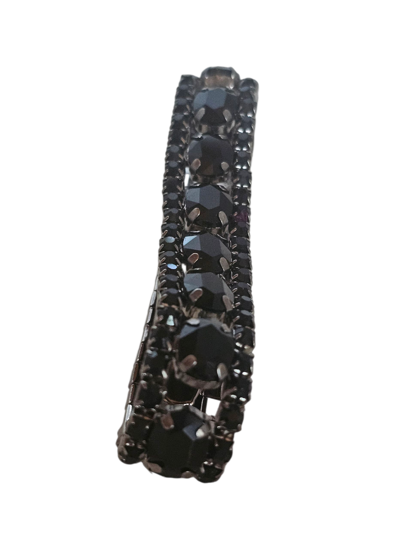 Black Crystal Stretch Bracelet