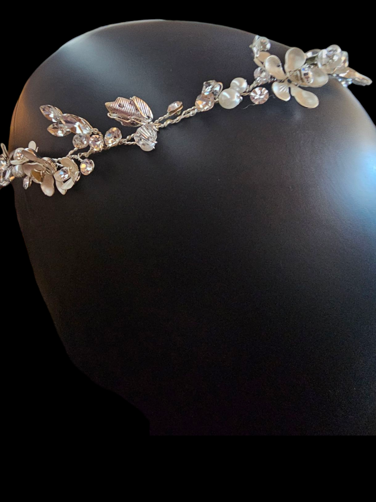 Silver Floral Wire Hair Accessory - Marionat