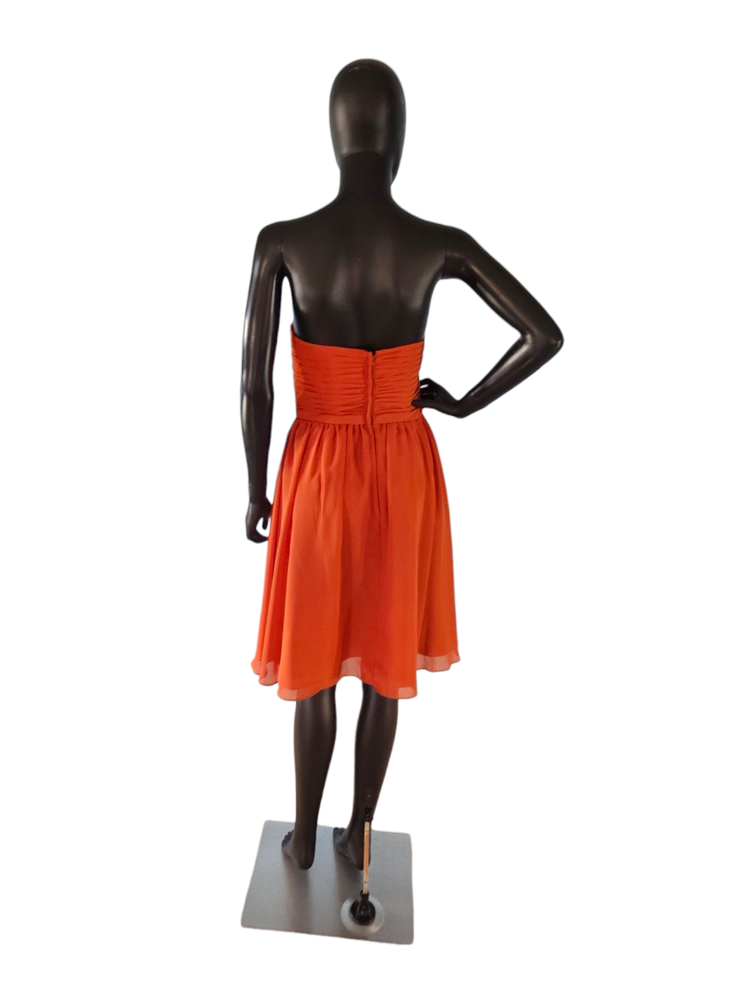 Burnt Orange Chiffon Short Cocktail Dress - Alfred Angelo