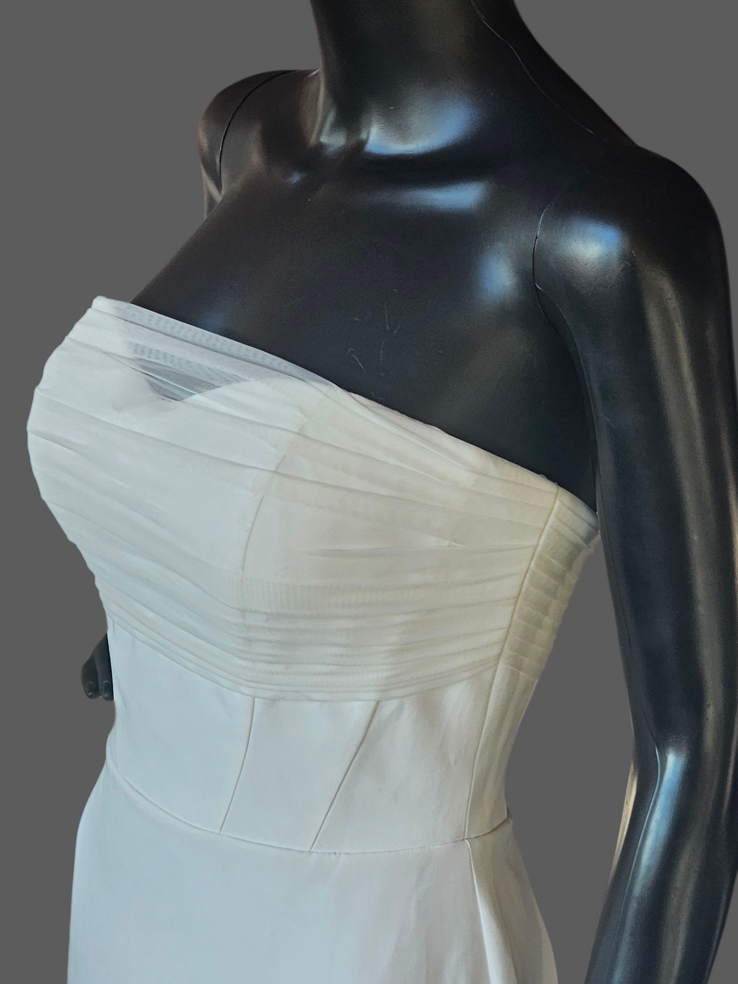 NWT Ivory Stretch Crepe Sheath Wedding Gown  - Wilderly Bride