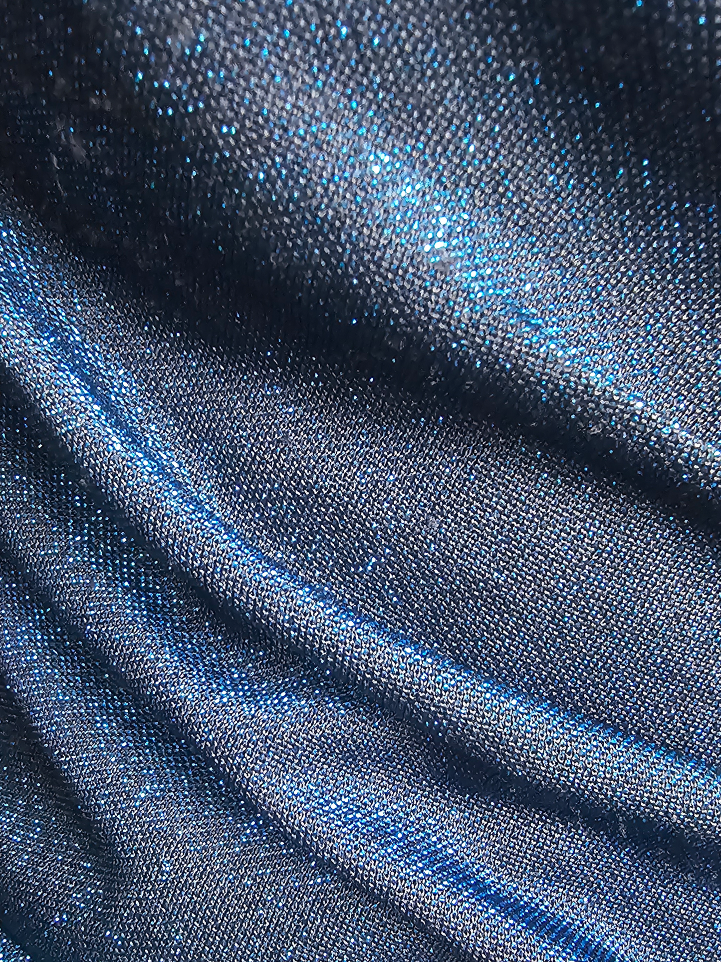 Blue Glitter Off Shoulder A-Line Formal Dress - Da Vinci